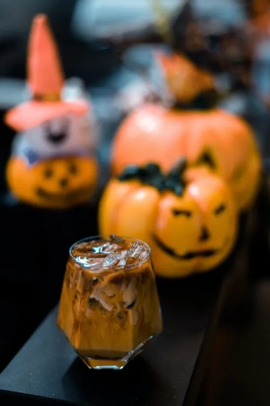 Pumpin spice cold brew drink on display.