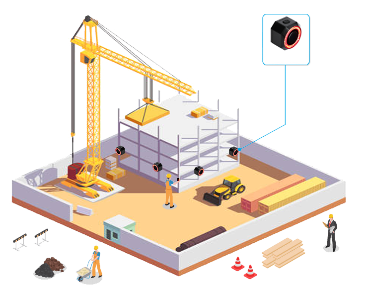 붕괴 경보기 설치 구성도