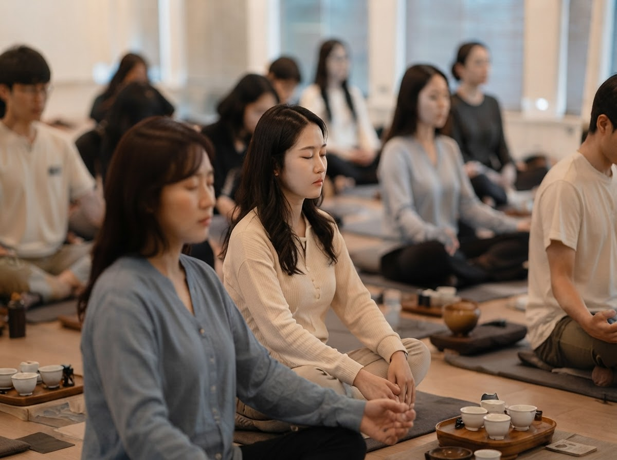 임직원 명상 프로그램 참여 모습