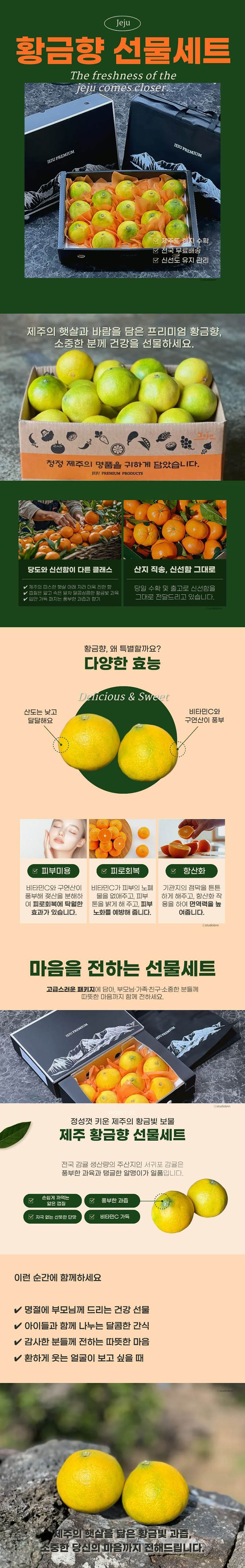 제주직송 프리미엄 황금향 선물세트 2kg - 중