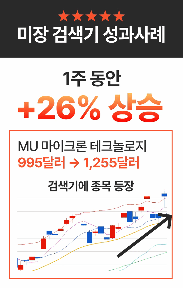 [💰미장전용] 하루 10분 검색기 매매법
