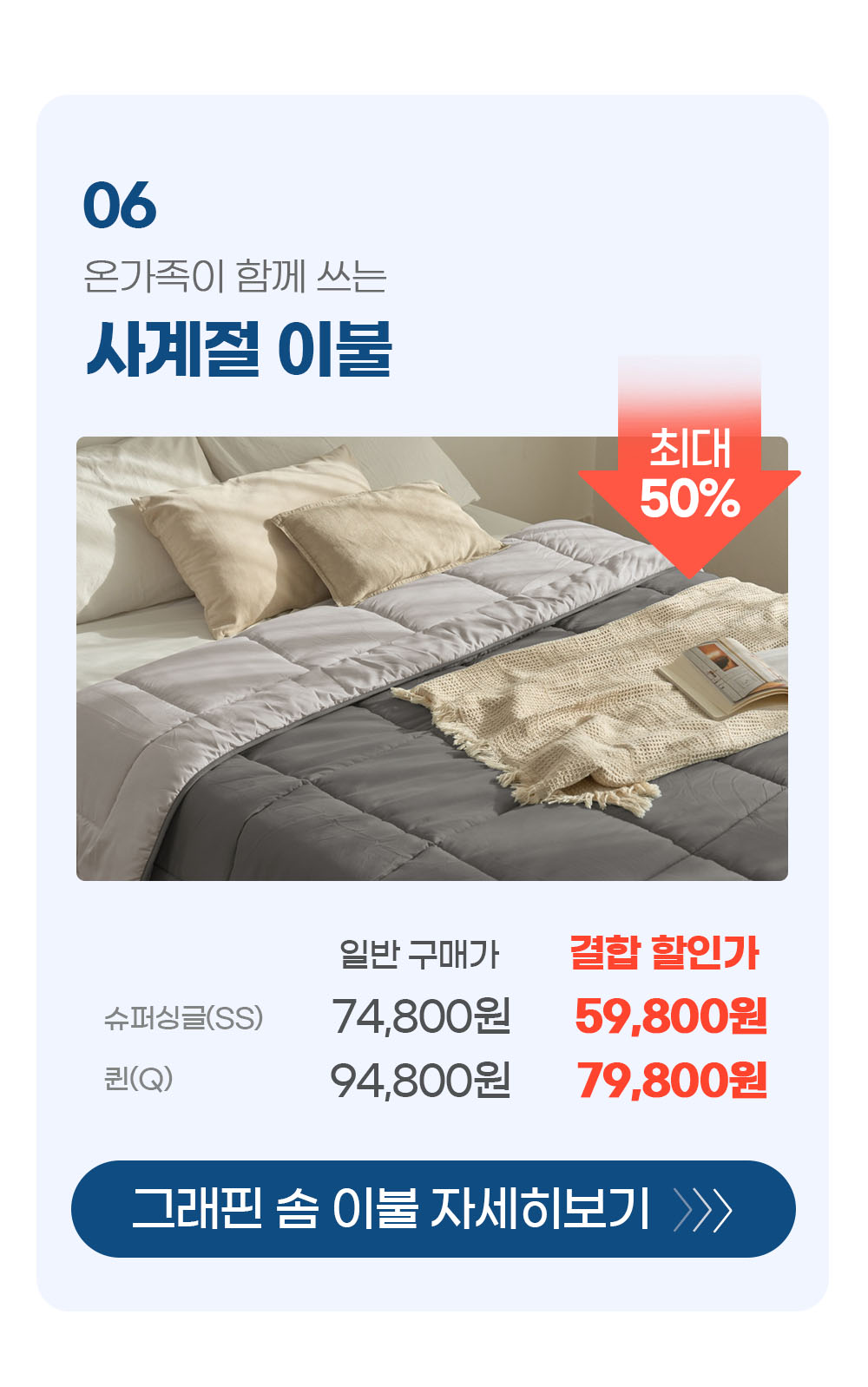 [159차 완판] 고몽드 침대용 토퍼 매트리스 - 침대 위에 깔아두면 허리가 편해져요