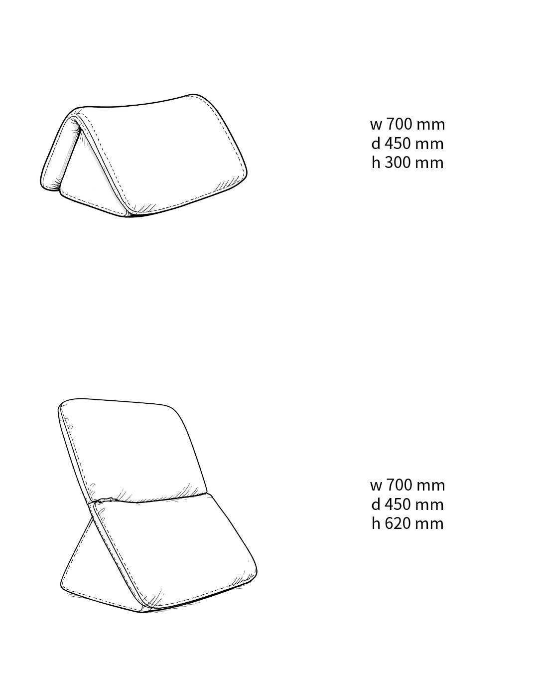 Triangle column backrest
