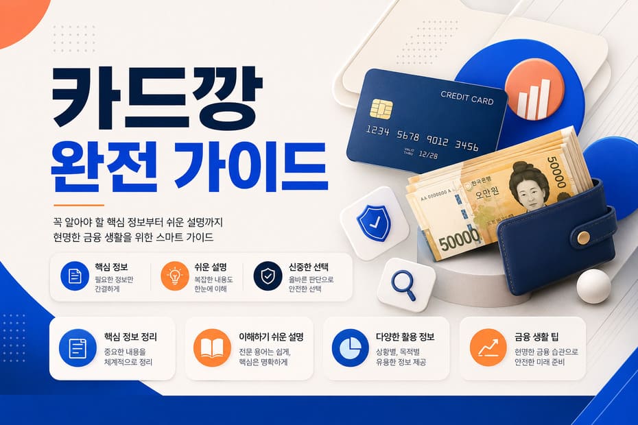 카드깡 수수료 위험성 처벌 합법 대안 완전정리 가이드