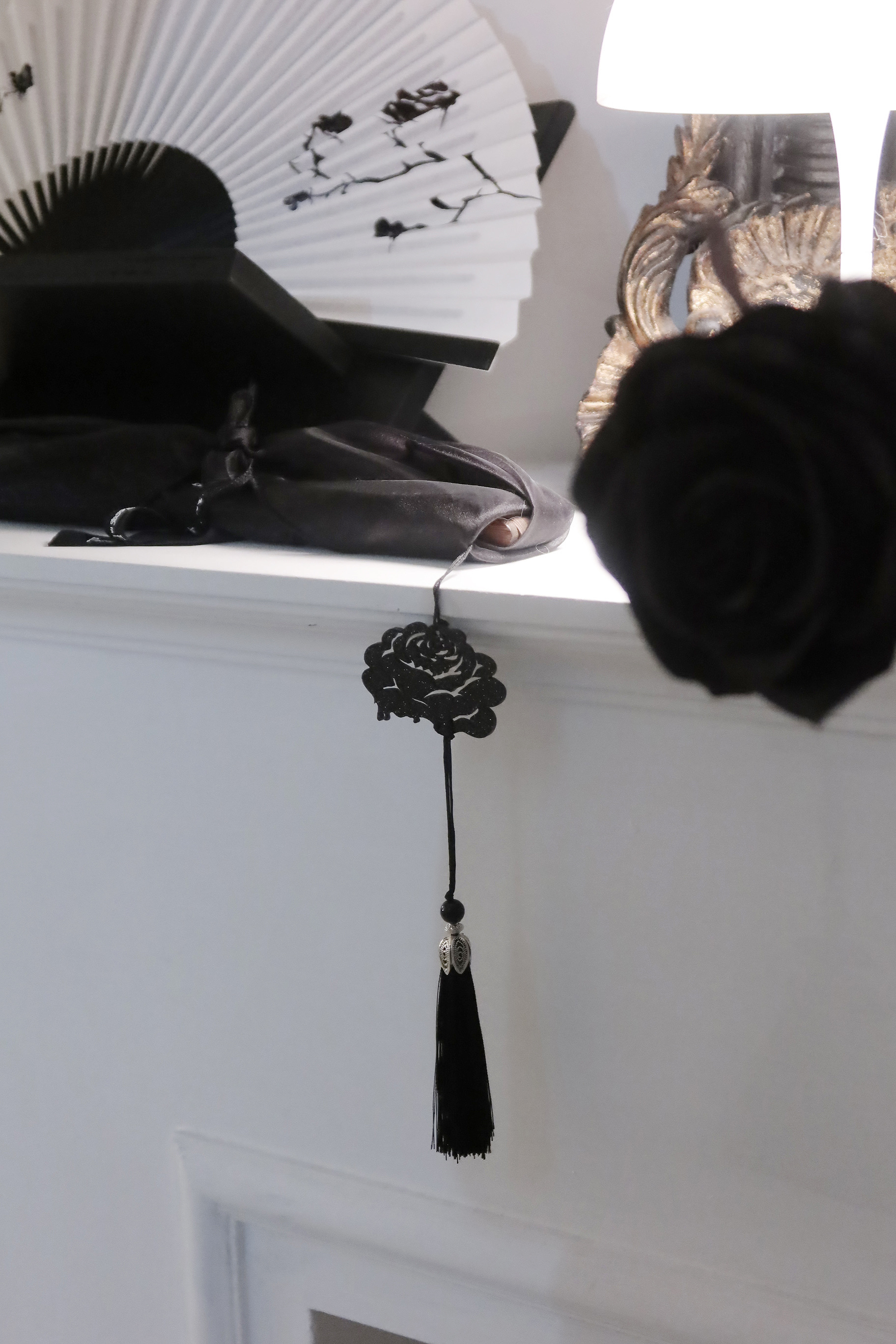 Roses in Flux / Fan Painting Series (Hand Fan, XS) / Rose Tree 01 by Mond Kim
