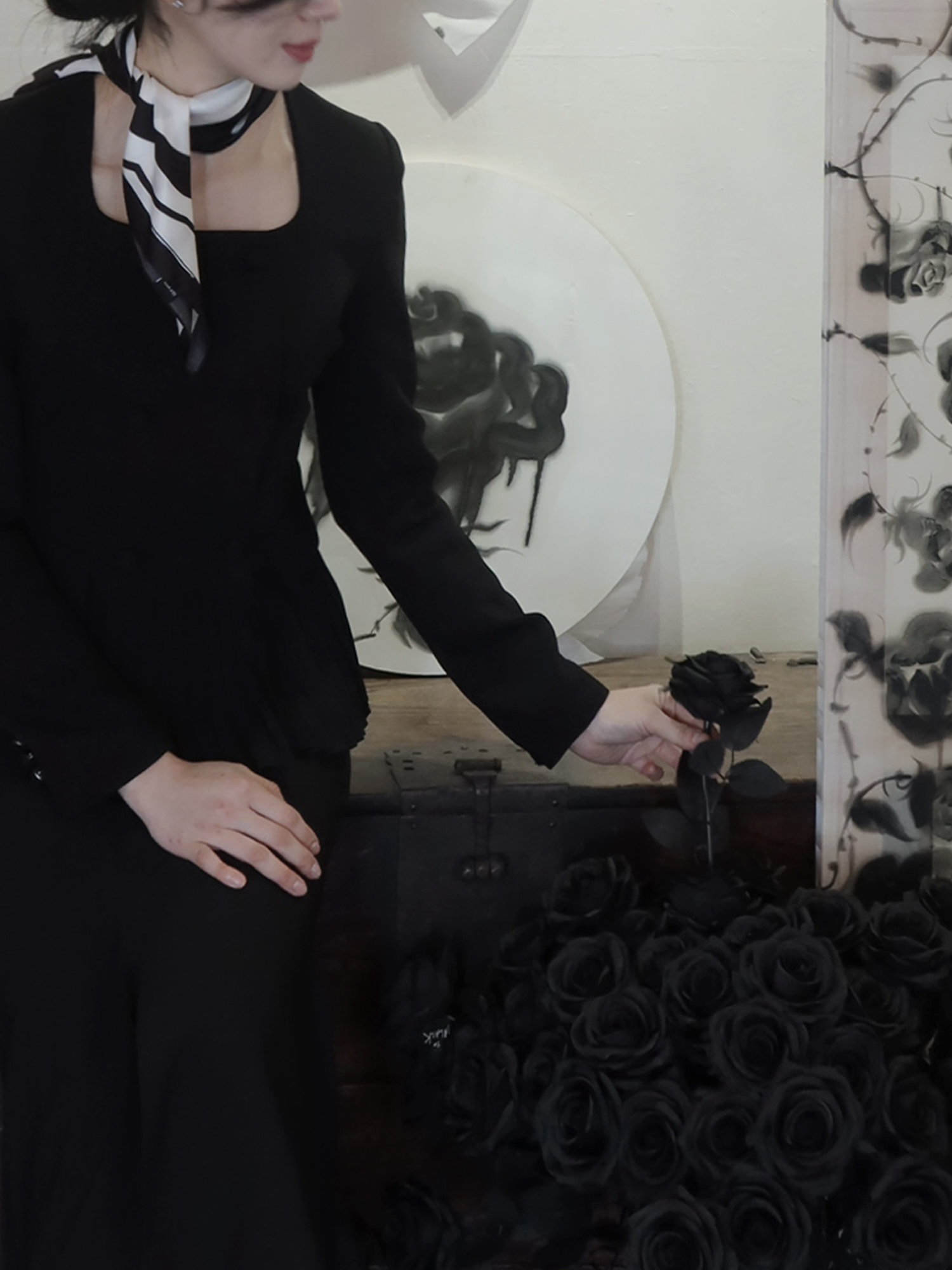 [Back in June] Roses in Flux / Silk Scarf / Edition 01 by Mond Kim
