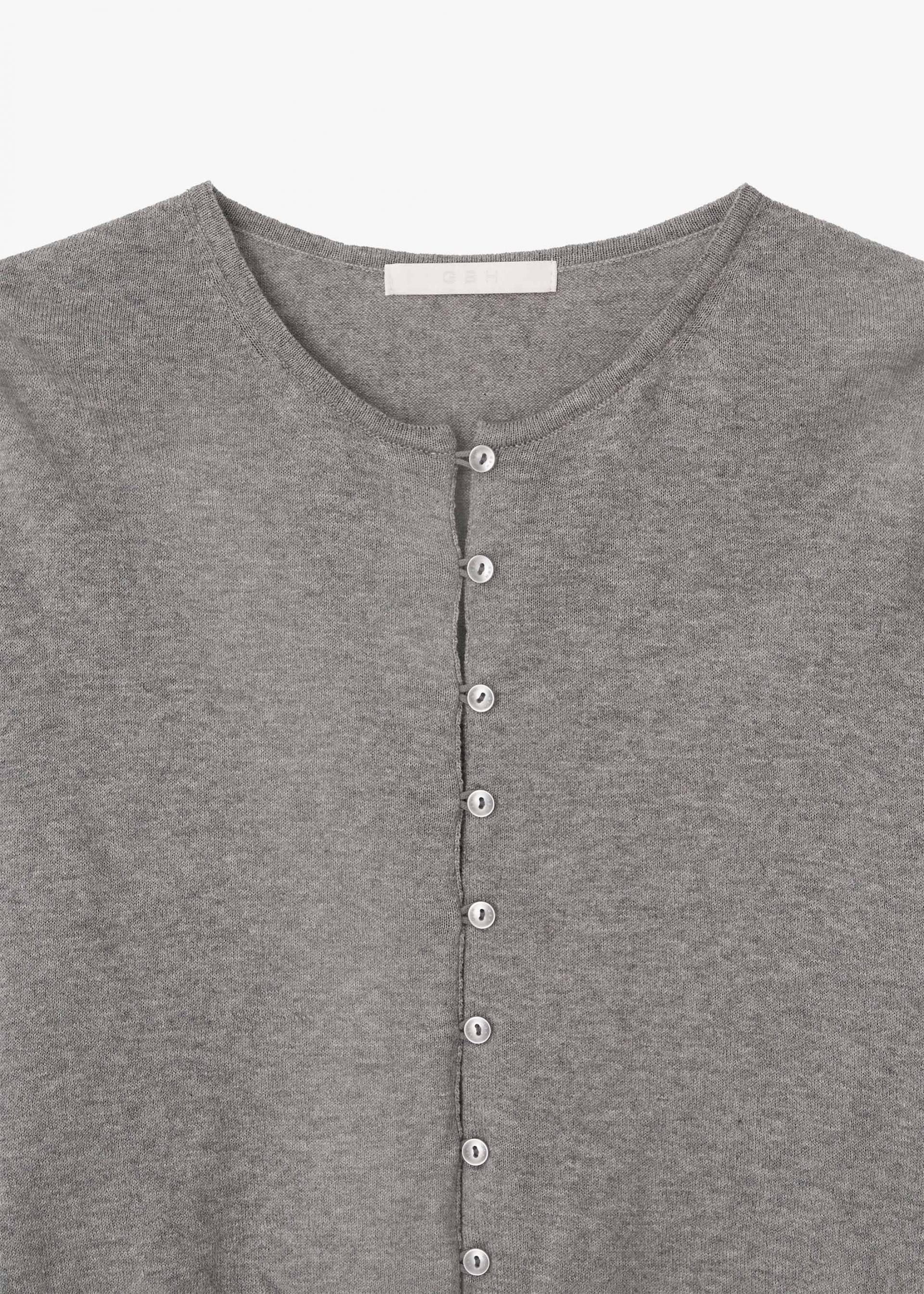 26SS CASHMERE PETITE CARDIGAN / MELANGE GREY