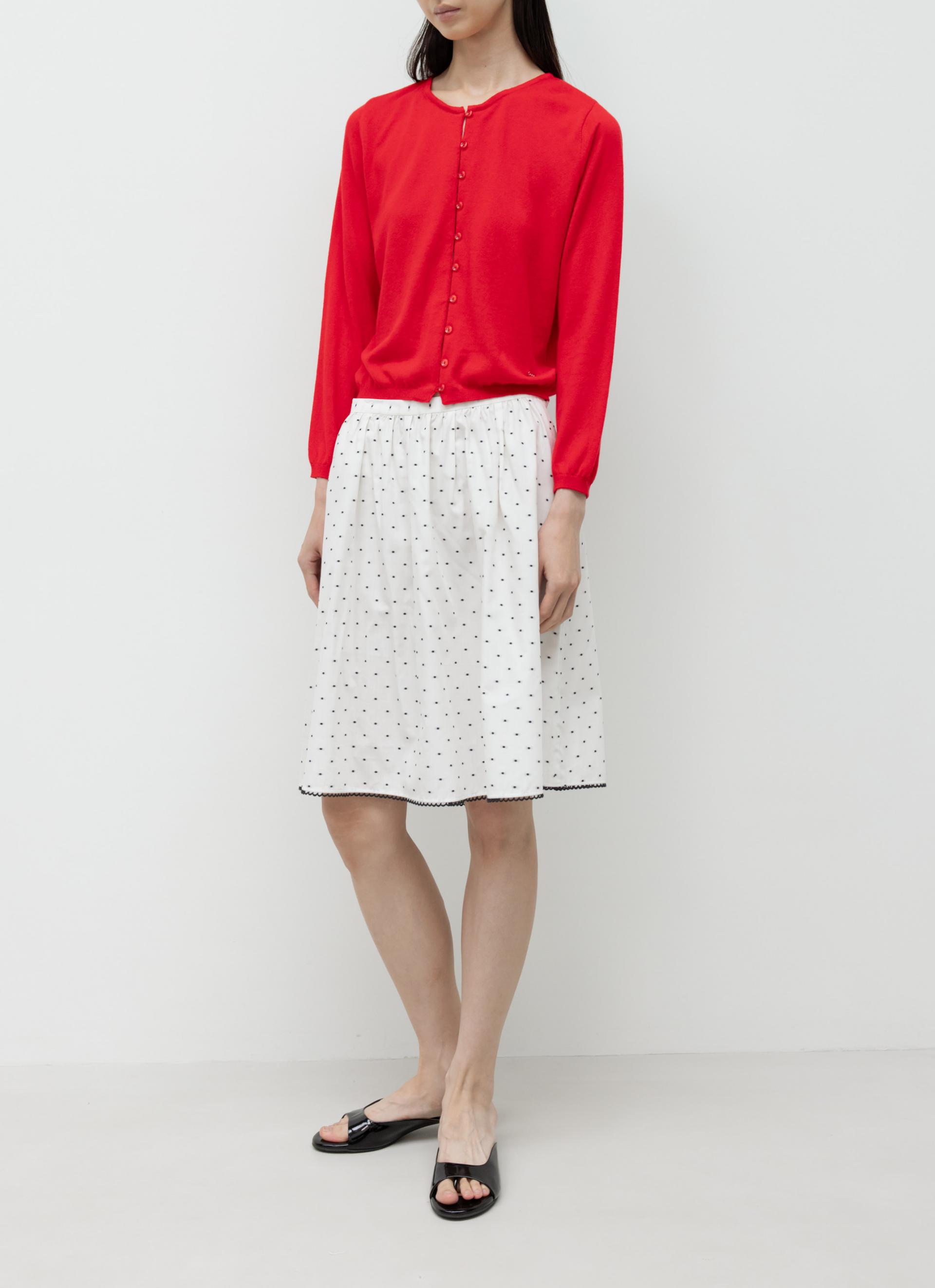 26SS CASHMERE PETITE CARDIGAN / RED