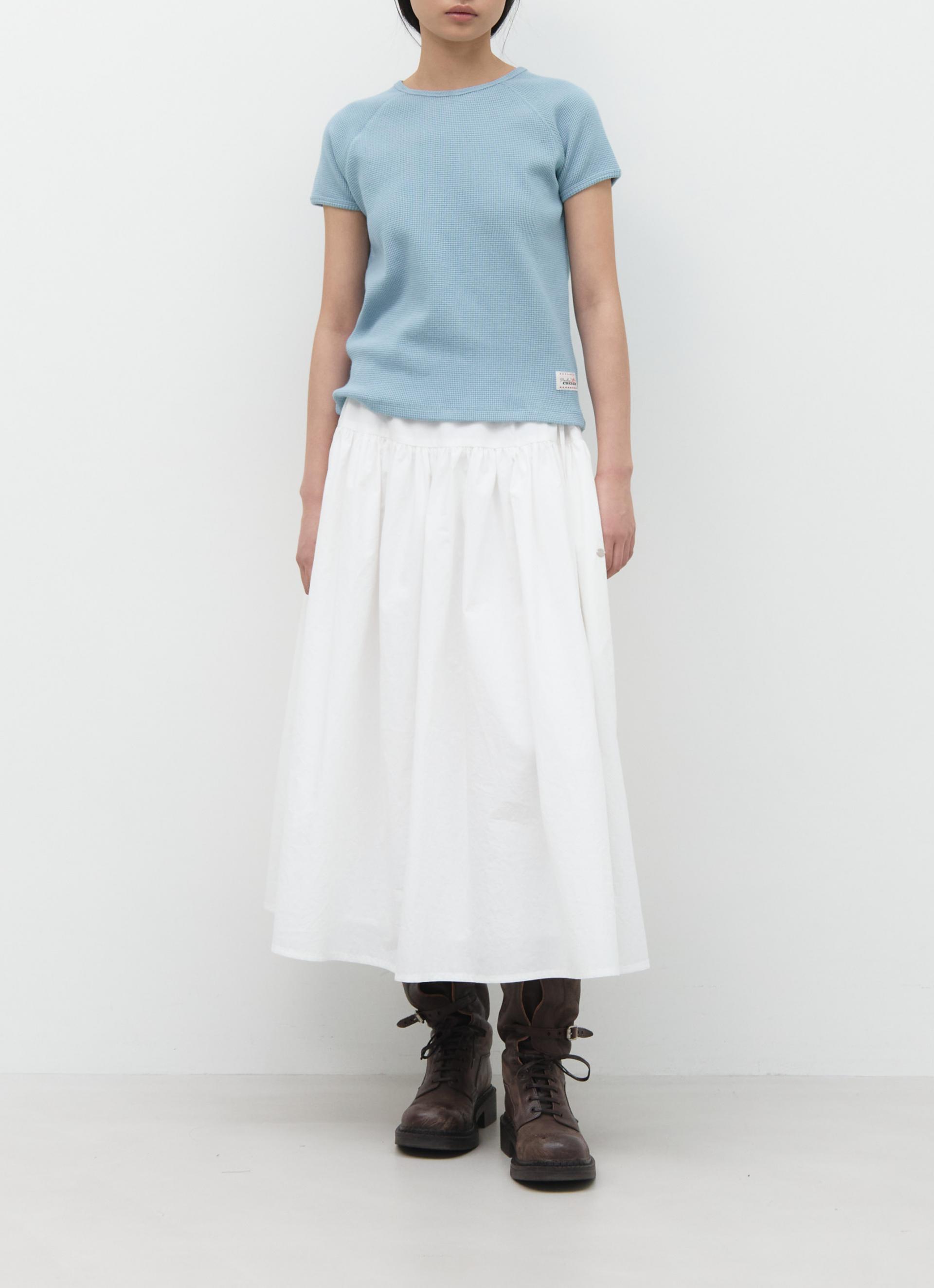 26SS PETITE WAFFLE TOP / LIGHT BLUE