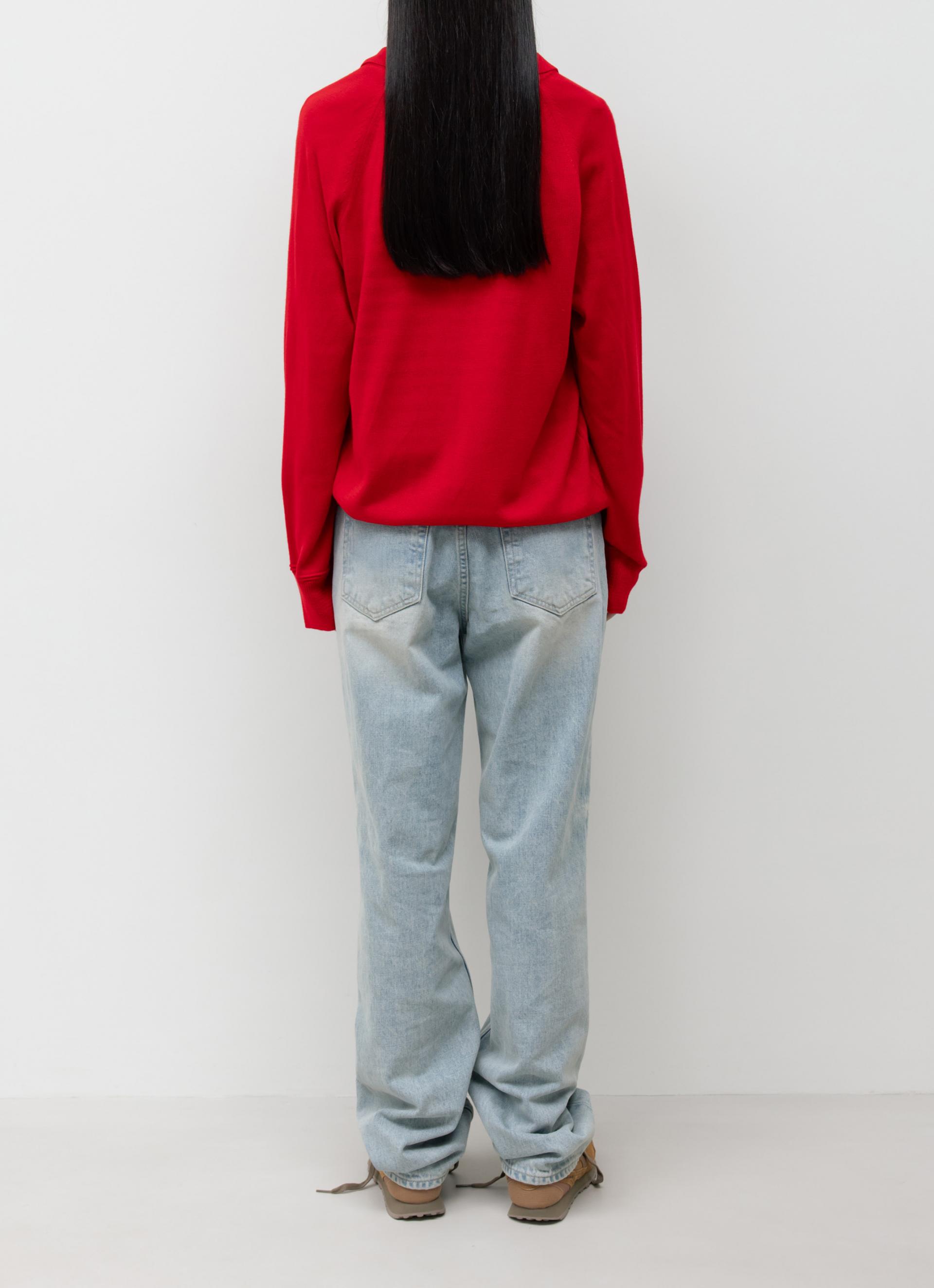 26SS WOOL SILK POLO KNIT / RED