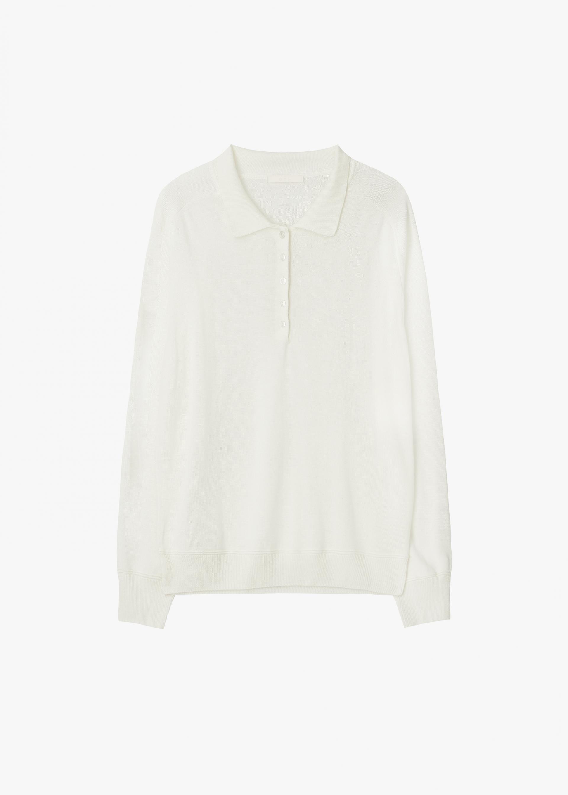 26SS WOOL SILK POLO KNIT / IVORY