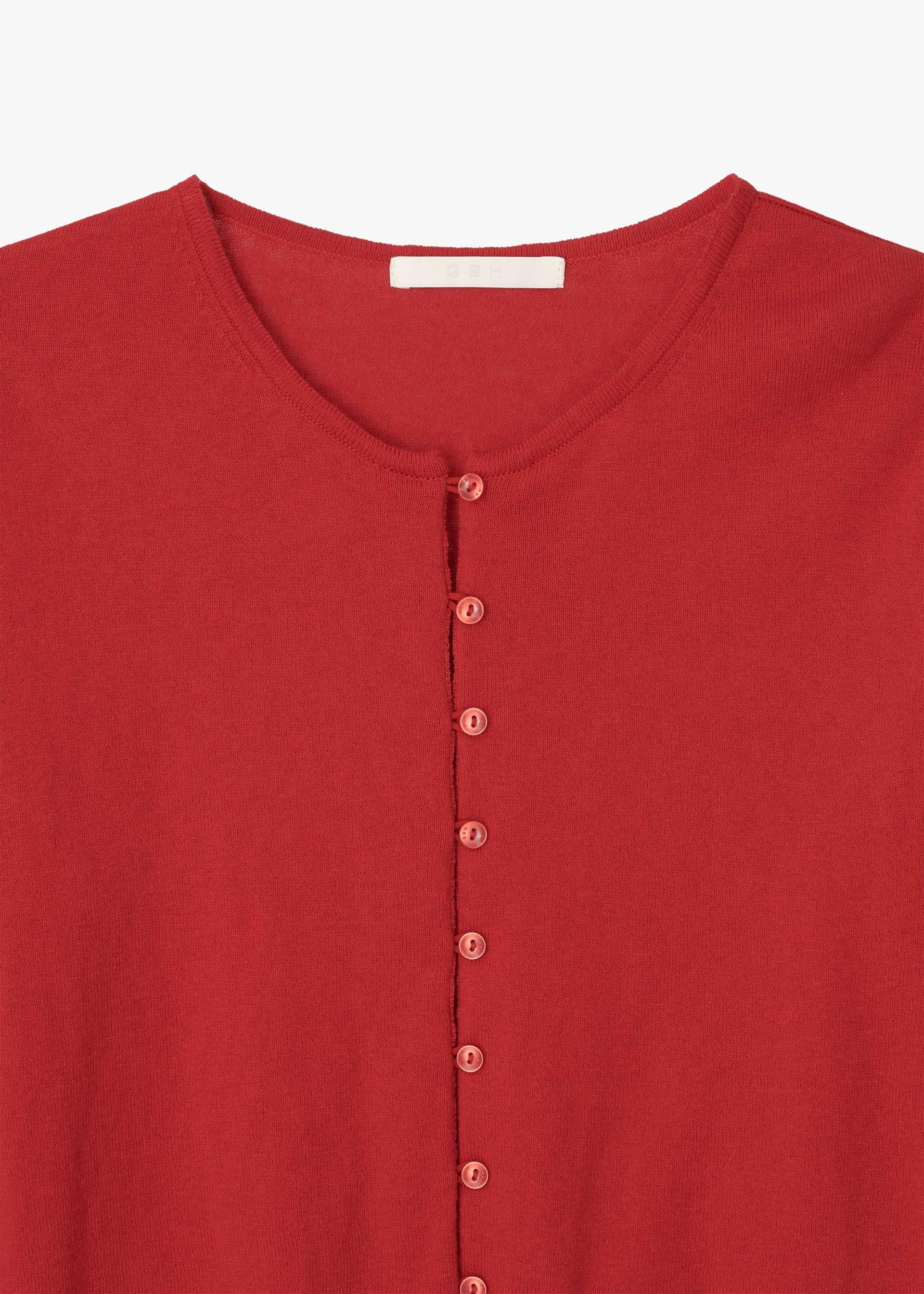 26SS CASHMERE PETITE CARDIGAN / RED
