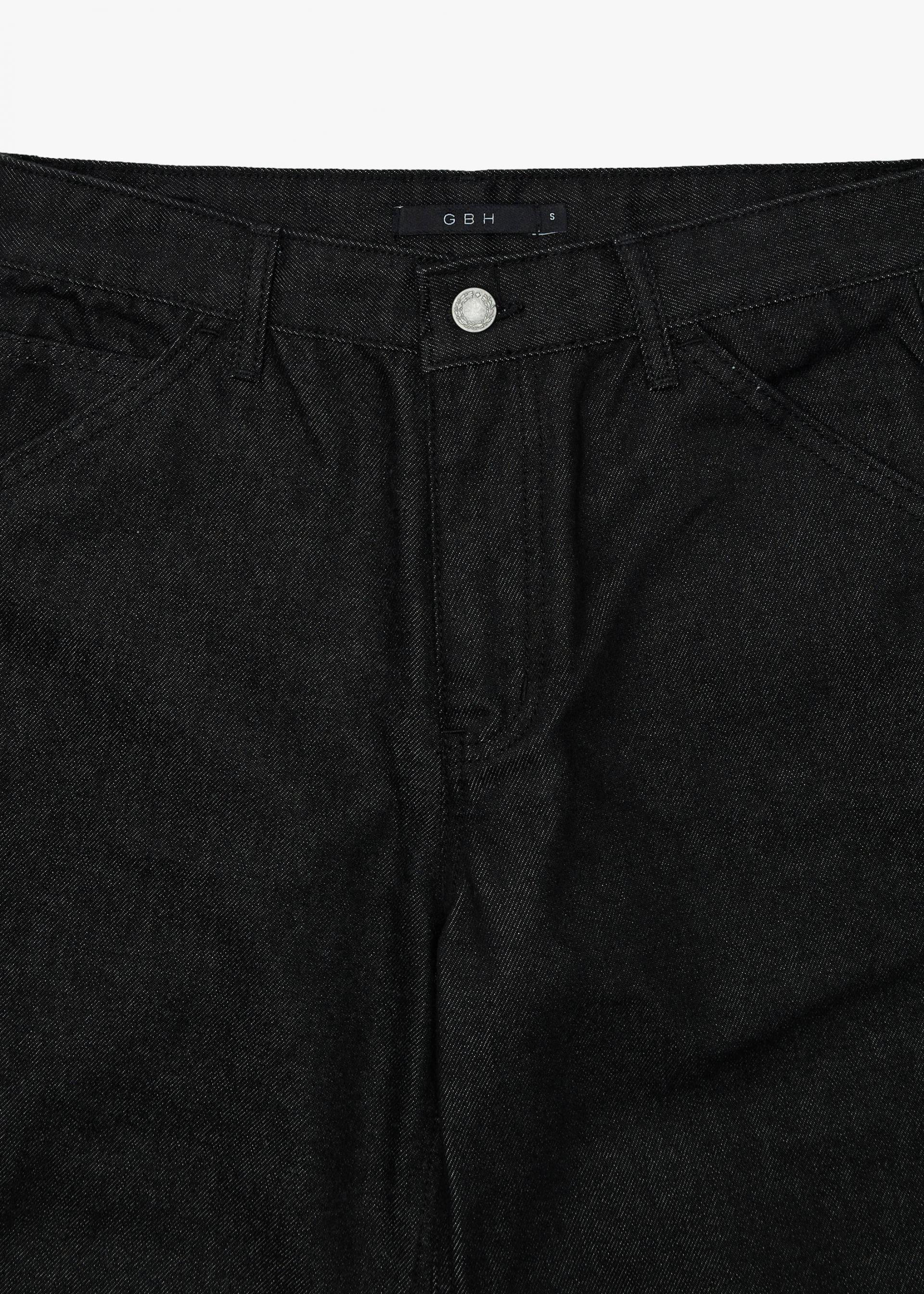 26SS WIDE CINCH-BACK JEAN / BLACK