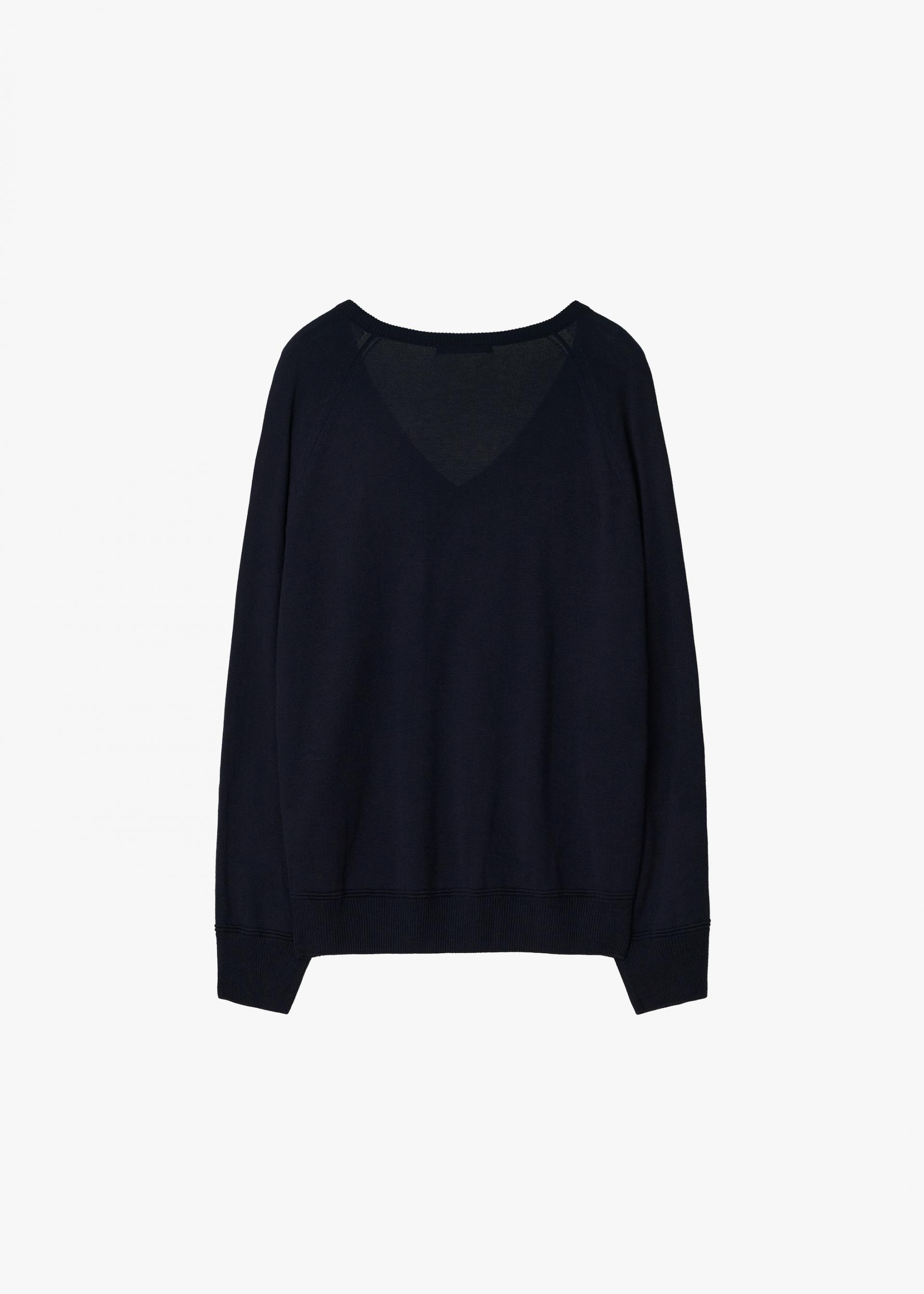 26SS LOOSE V-NECK KNIT / NAVY