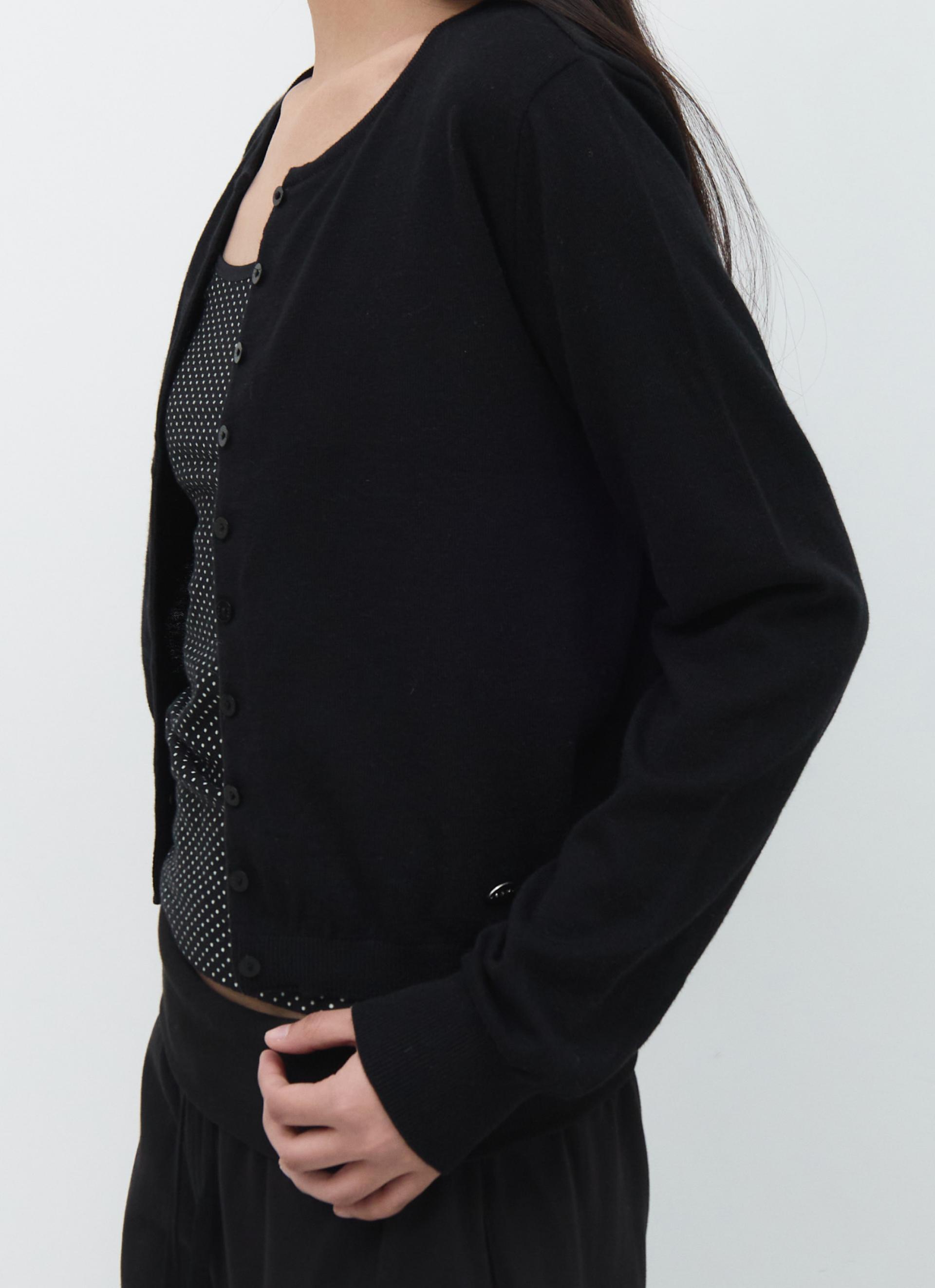 26SS CASHMERE ANG CARDIGAN / BLACK