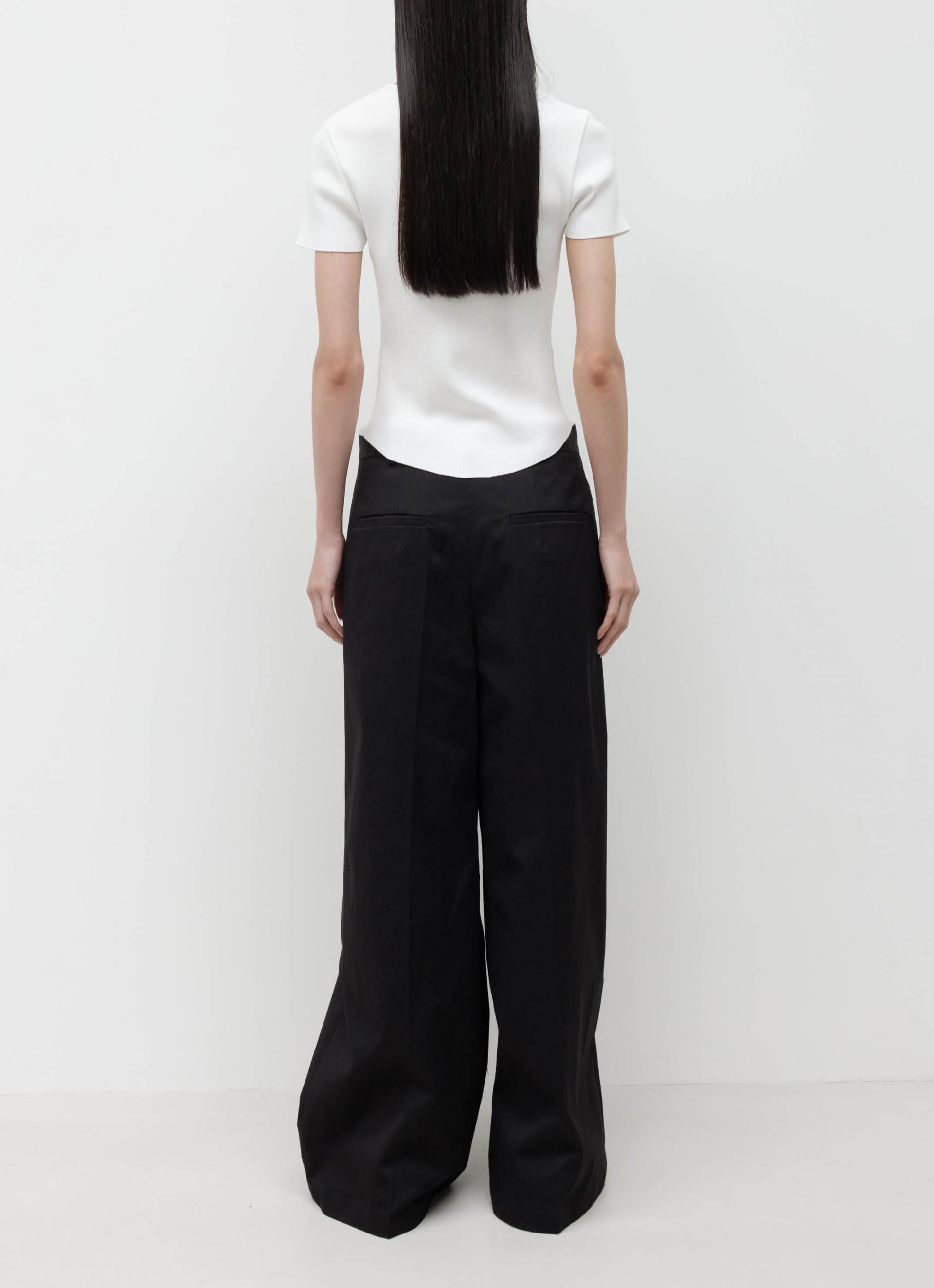 26SS RIBBED HALF SLEEVE KNIT / WHITE