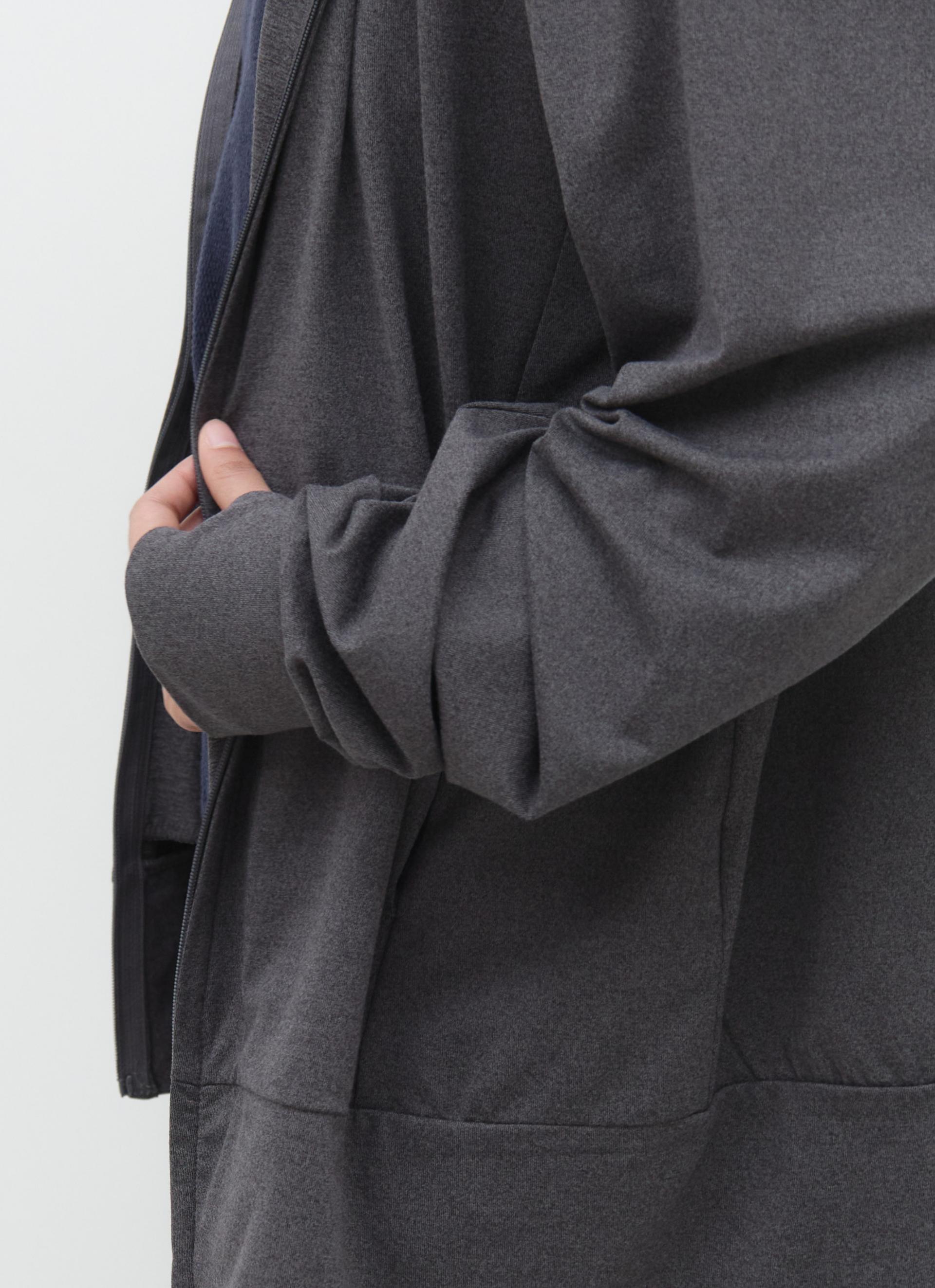 26SS DRAW HOOD ZIP-UP / CHARCOAL