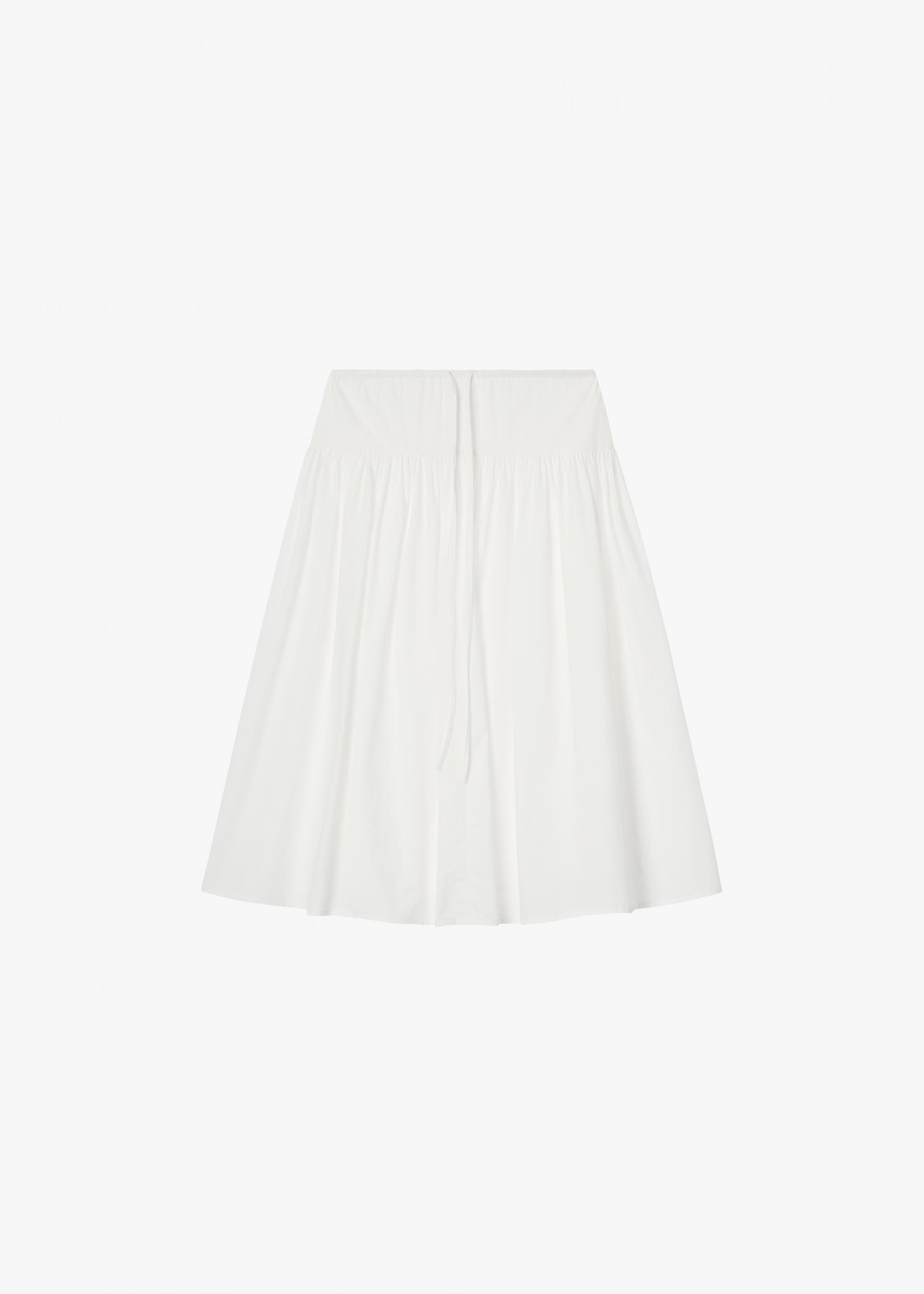 26SS SIDE DRAWSTRING FLARE SKIRT / WHITE