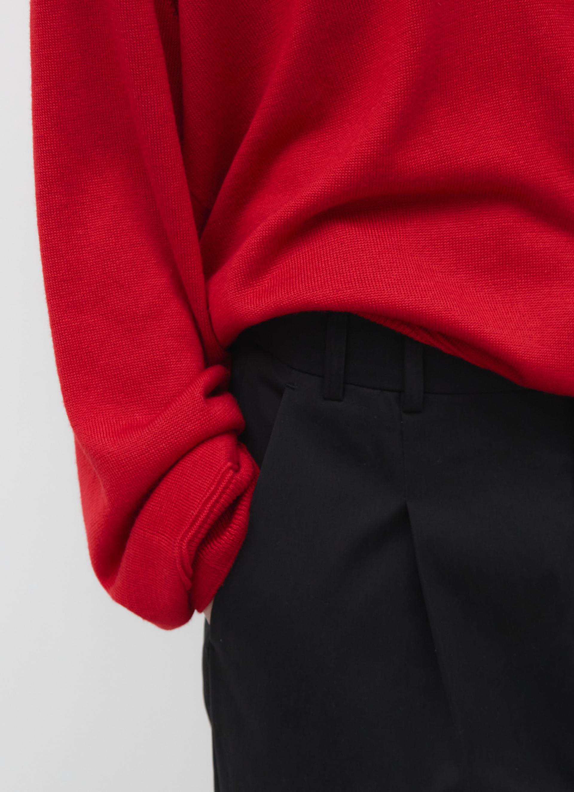 26SS LOOSE V-NECK KNIT / RED