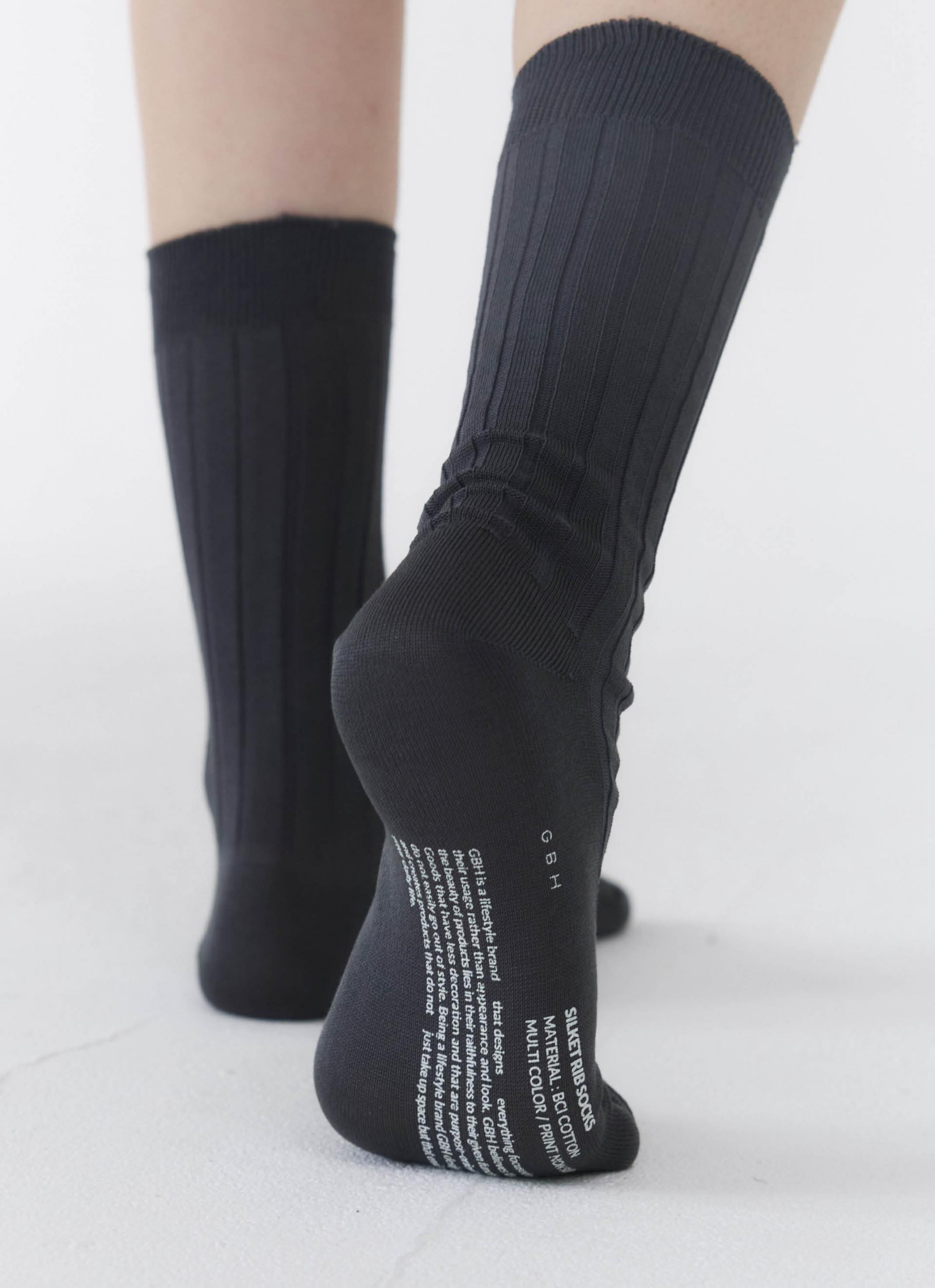 26SS SILKET RIB SOCKS / 6 COLOR