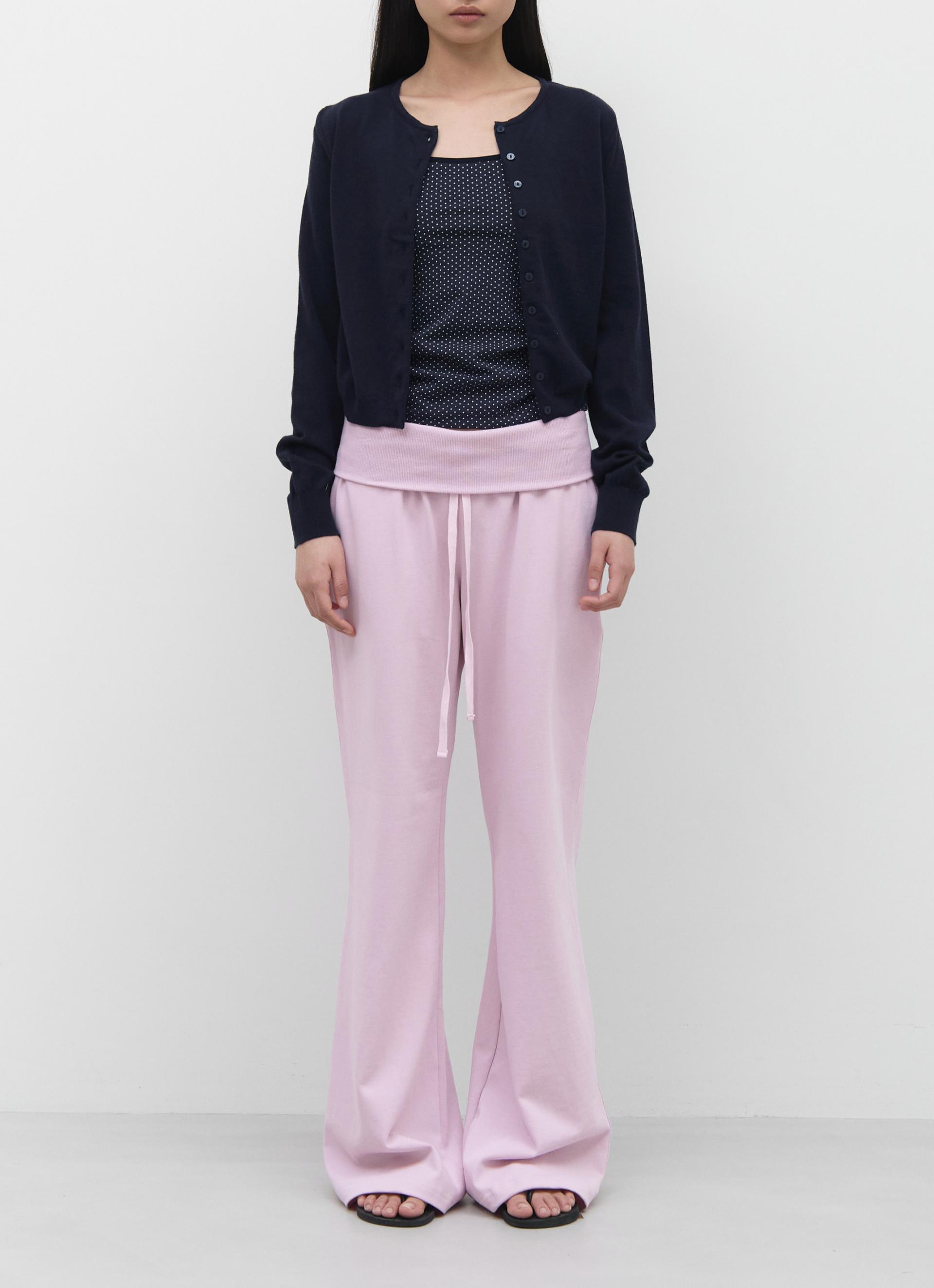 26SS FOLD OVER LONG PANTS / BABY PINK