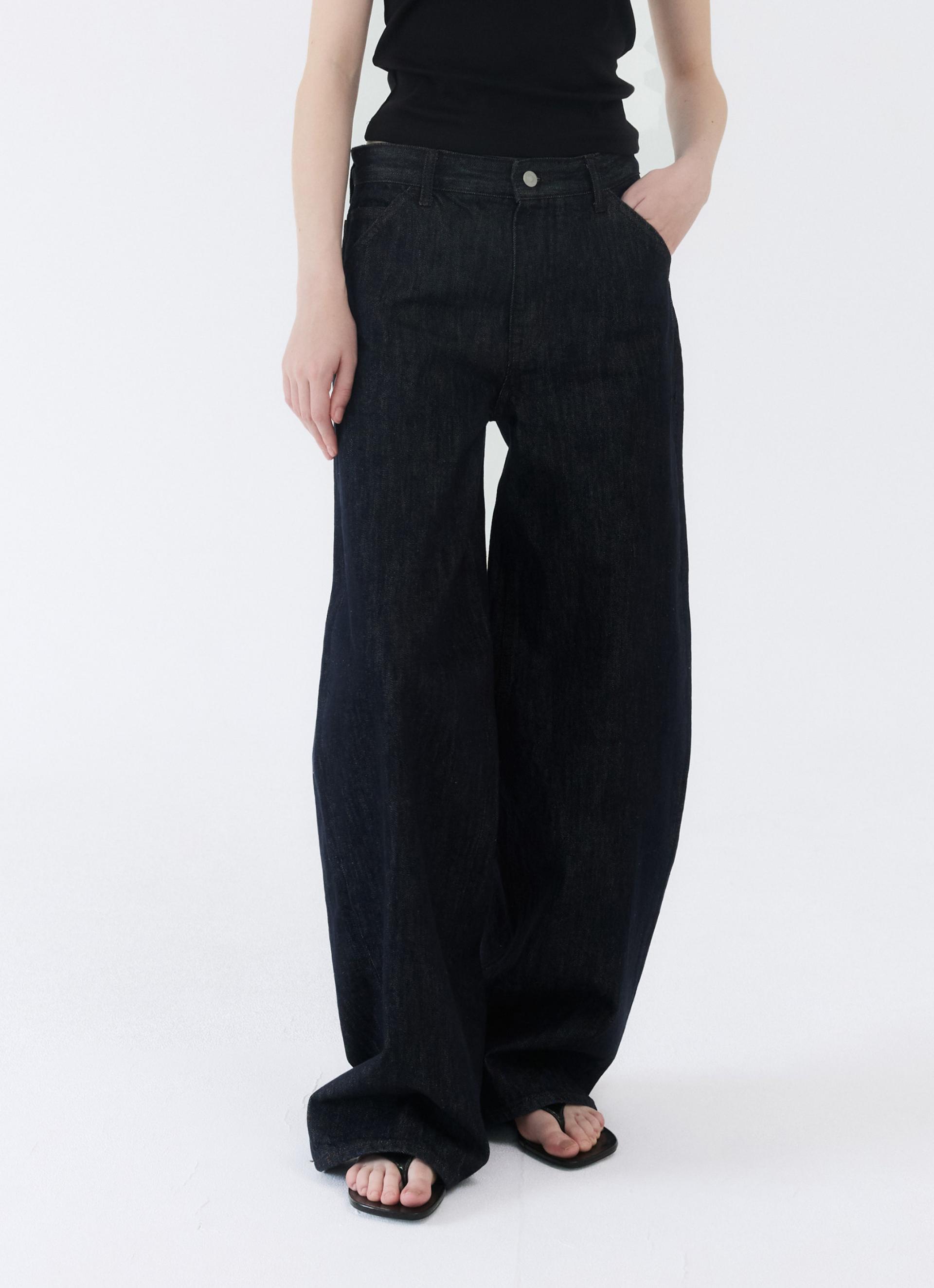 26SS WIDE CINCH-BACK JEAN / INDIGO