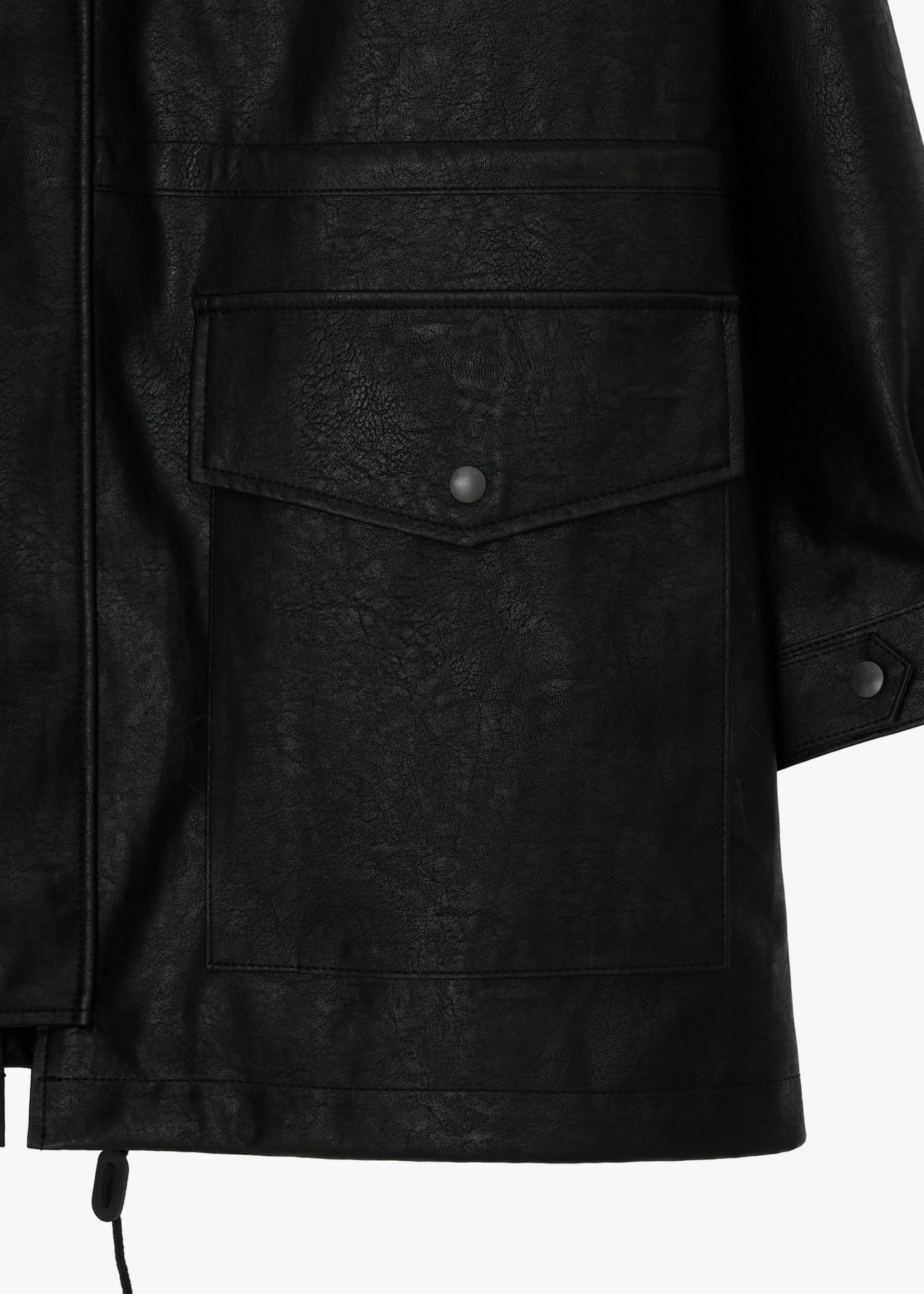 26SS HUNTING FAUX LEATHER JACKET / BLACK