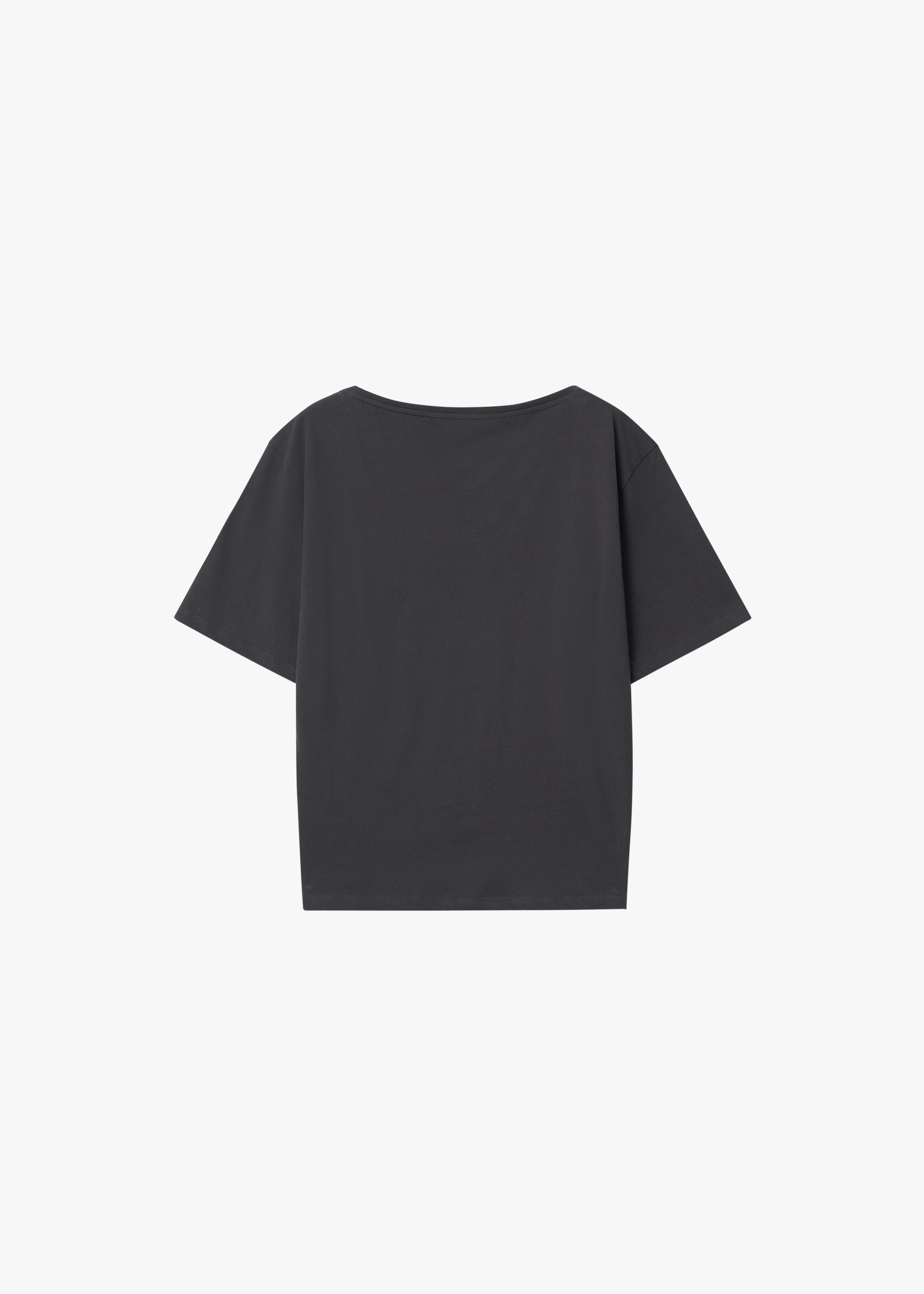 26SS UNBALANCE OFF SHOULDER TOP / GREY