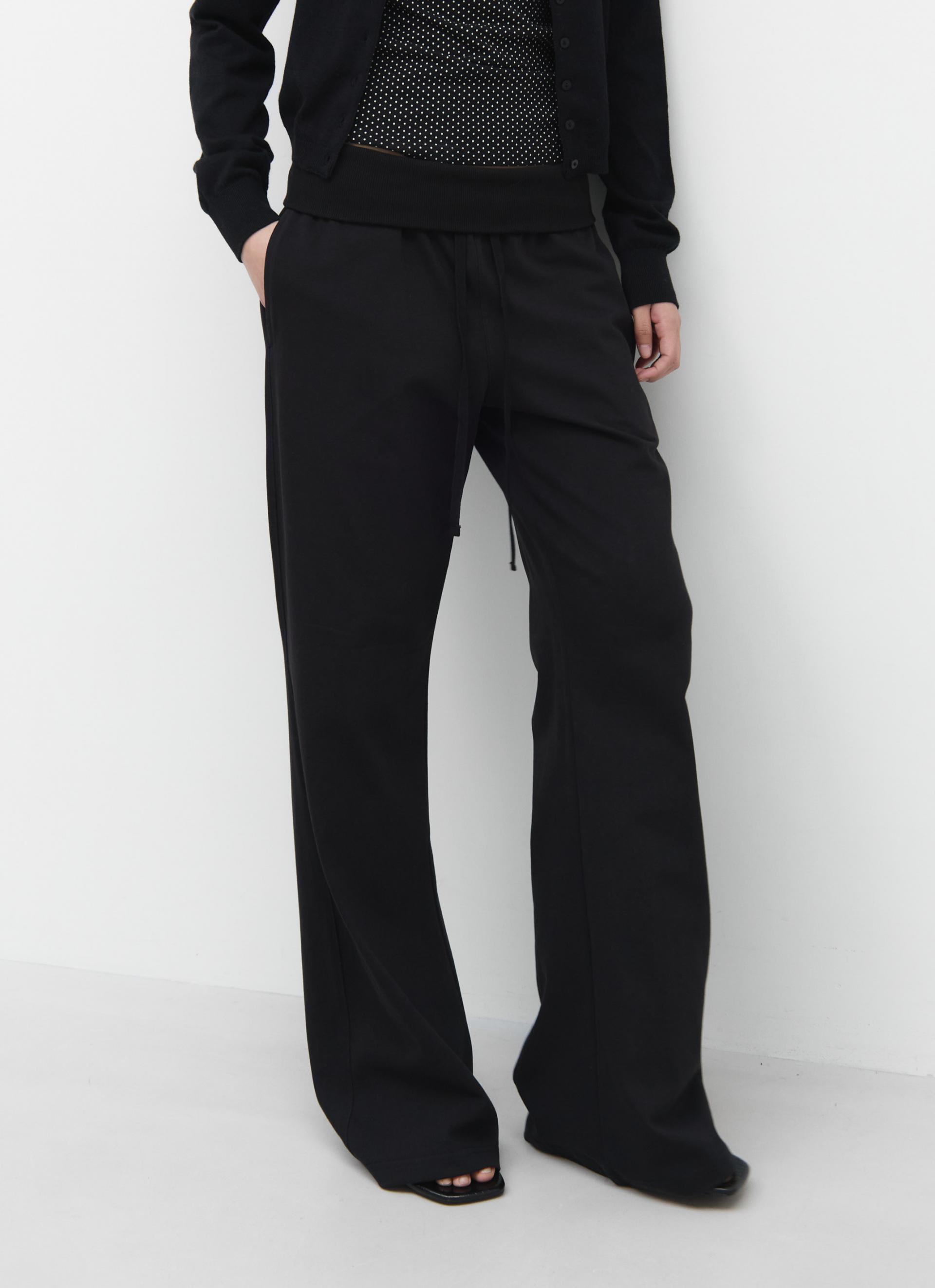 26SS FOLD OVER LONG PANTS / BLACK