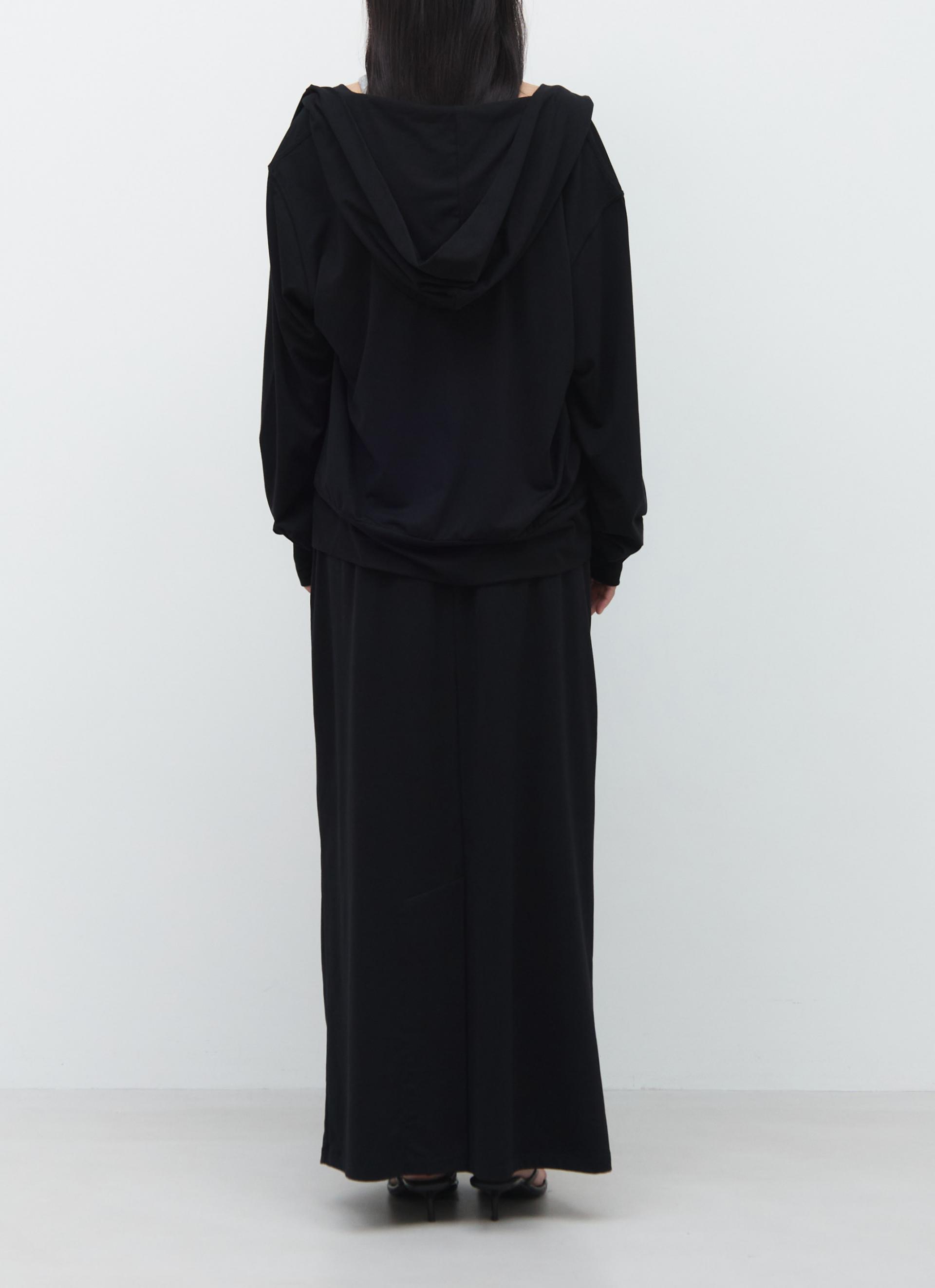26SS DRAW HOOD ZIP-UP / BLACK
