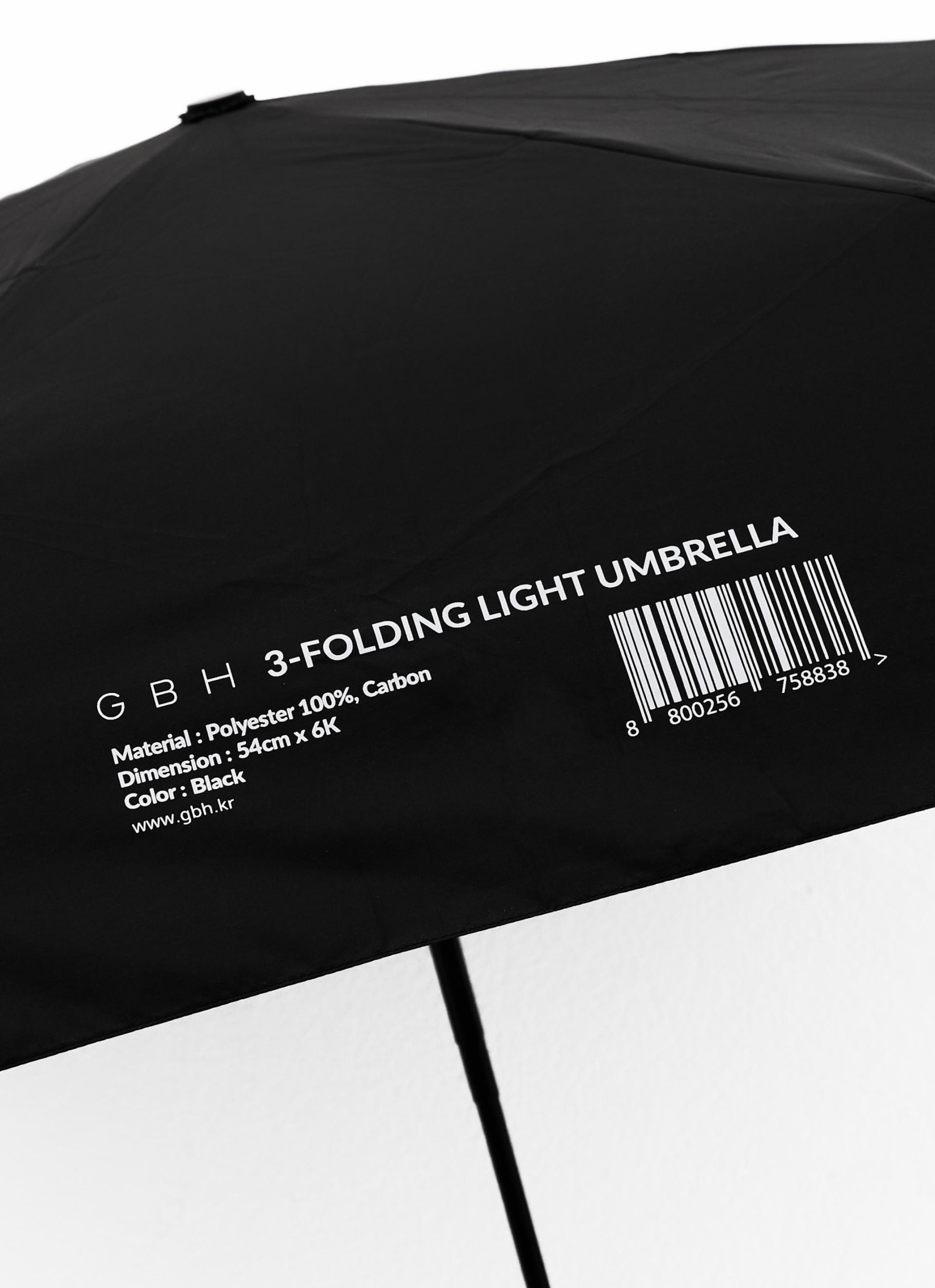 3-FOLDING LIGHT UMBRELLA / BLACK