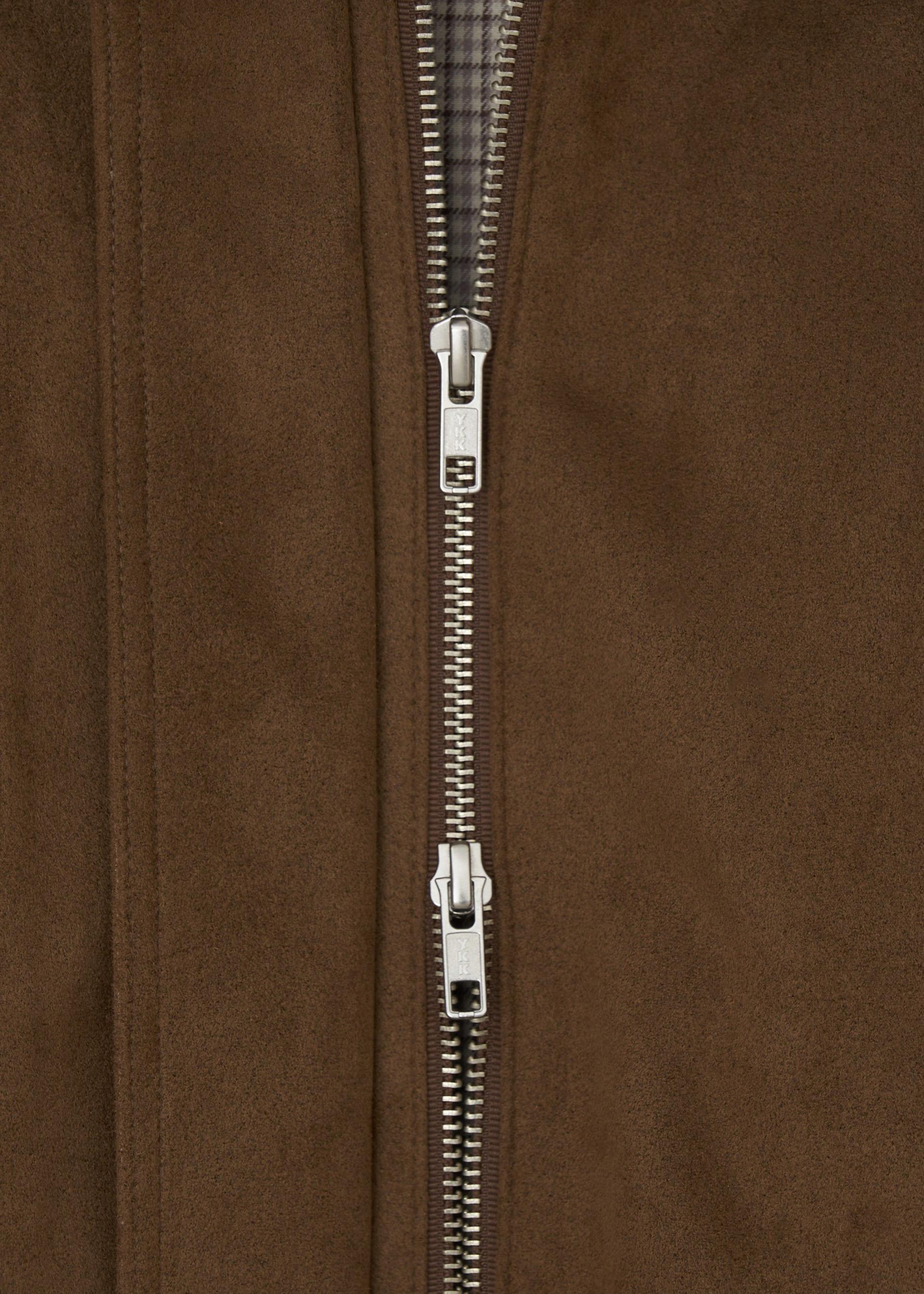 26SS FAUX SUEDE BOMBER / BROWN