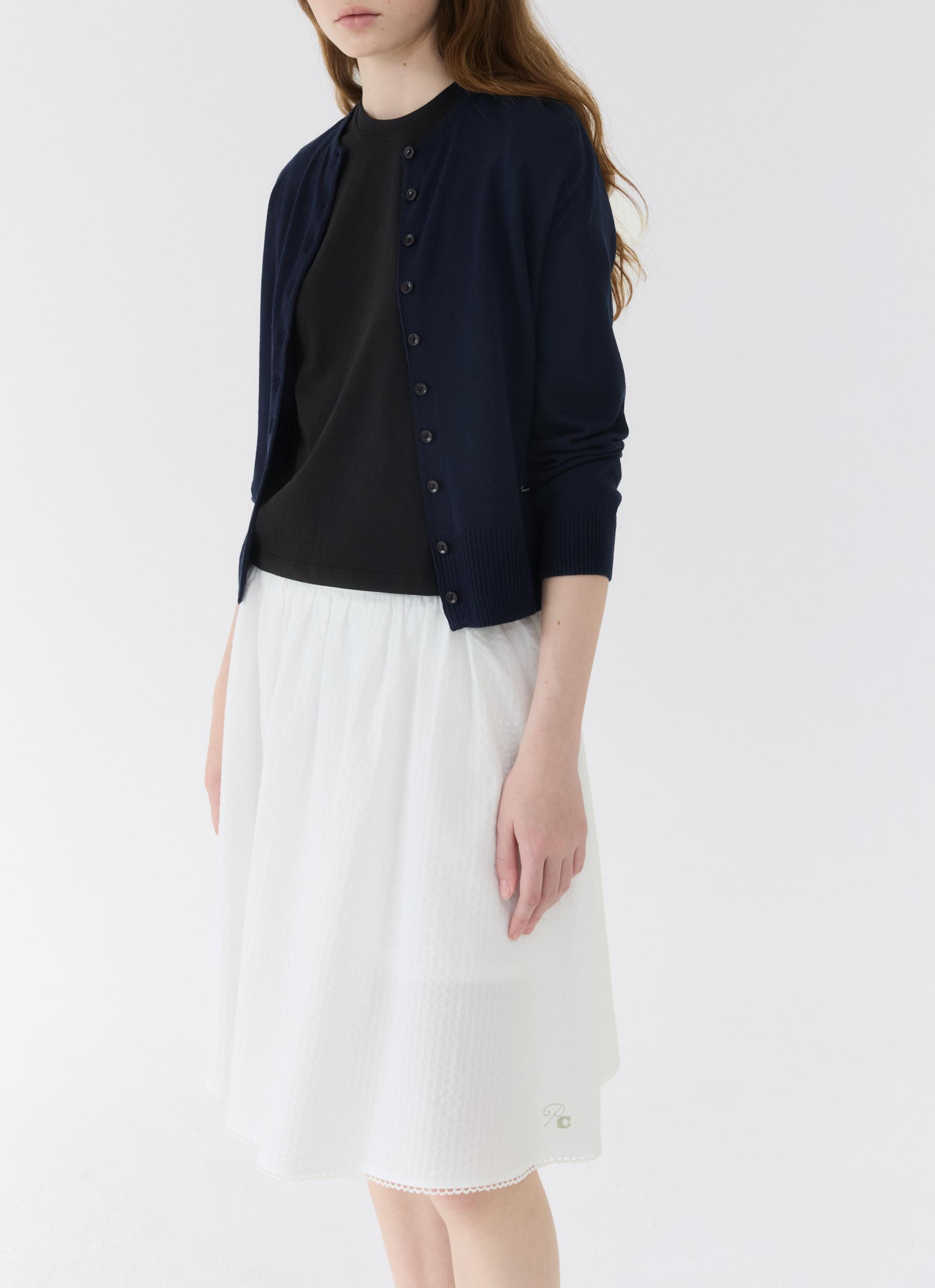 26SS COTTON POLINE SKIRT / WHITE