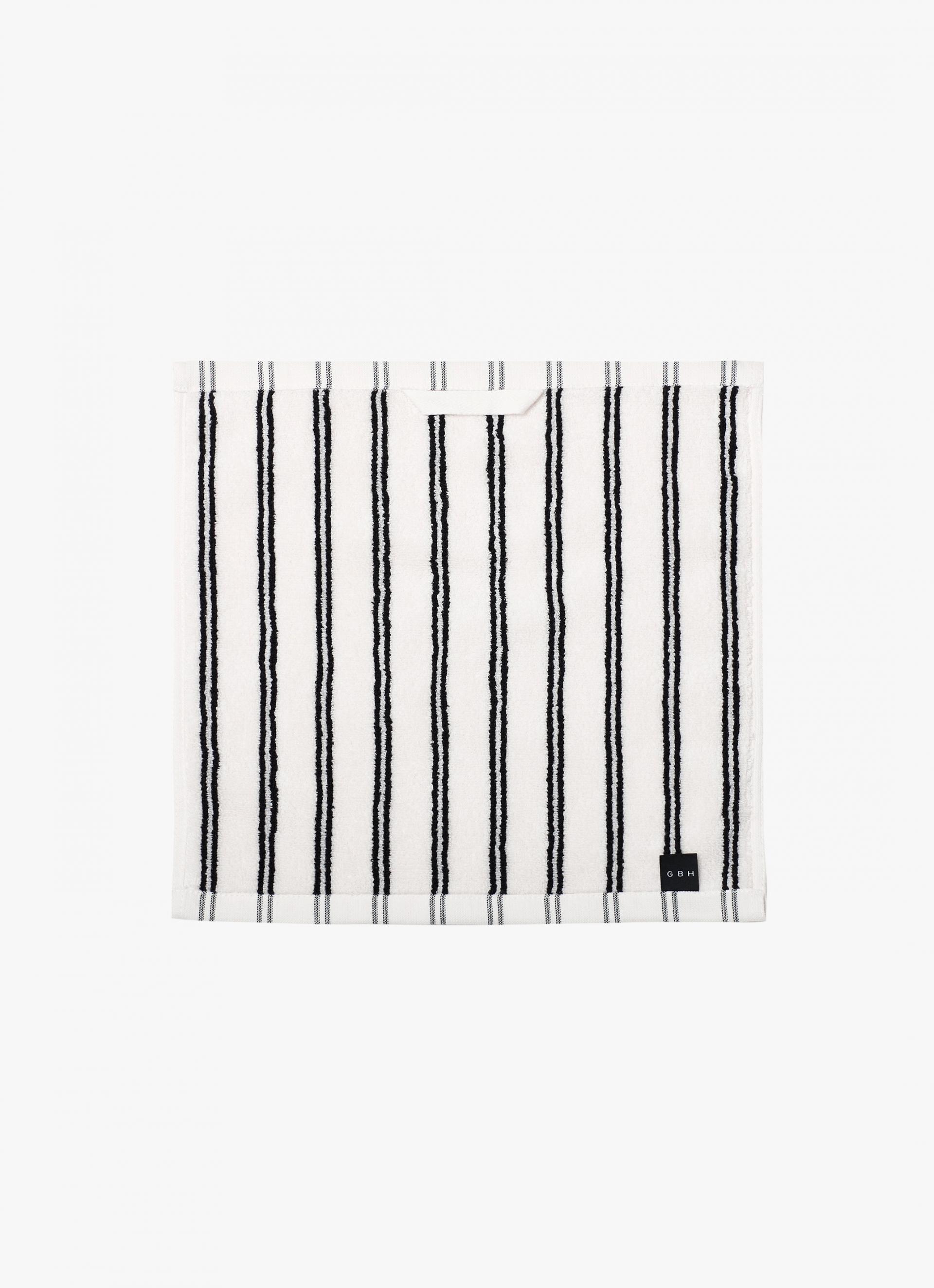 HAND TOWEL_STRIPE TWIN WHITE