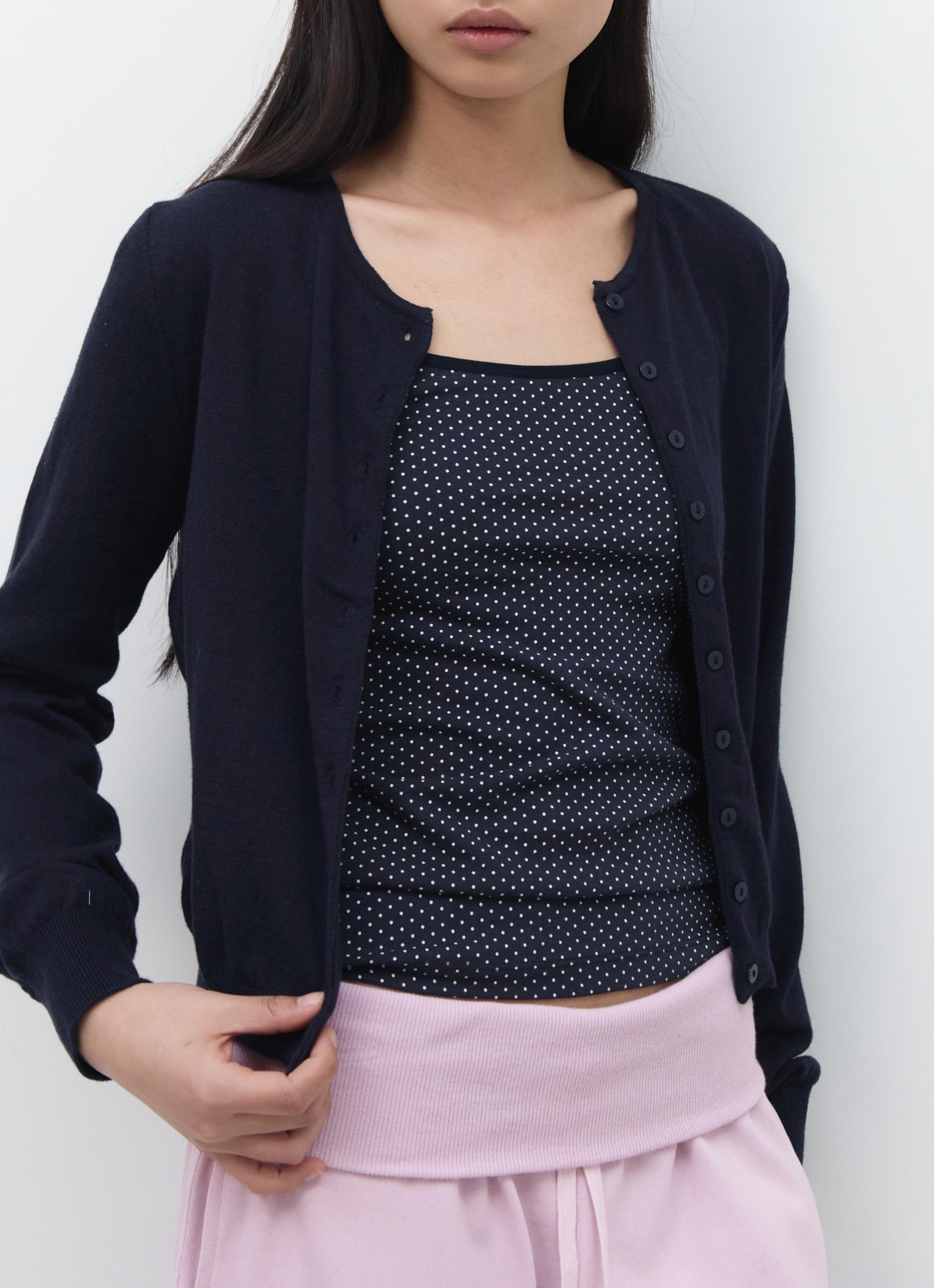 26SS CASHMERE ANG CARDIGAN / NAVY