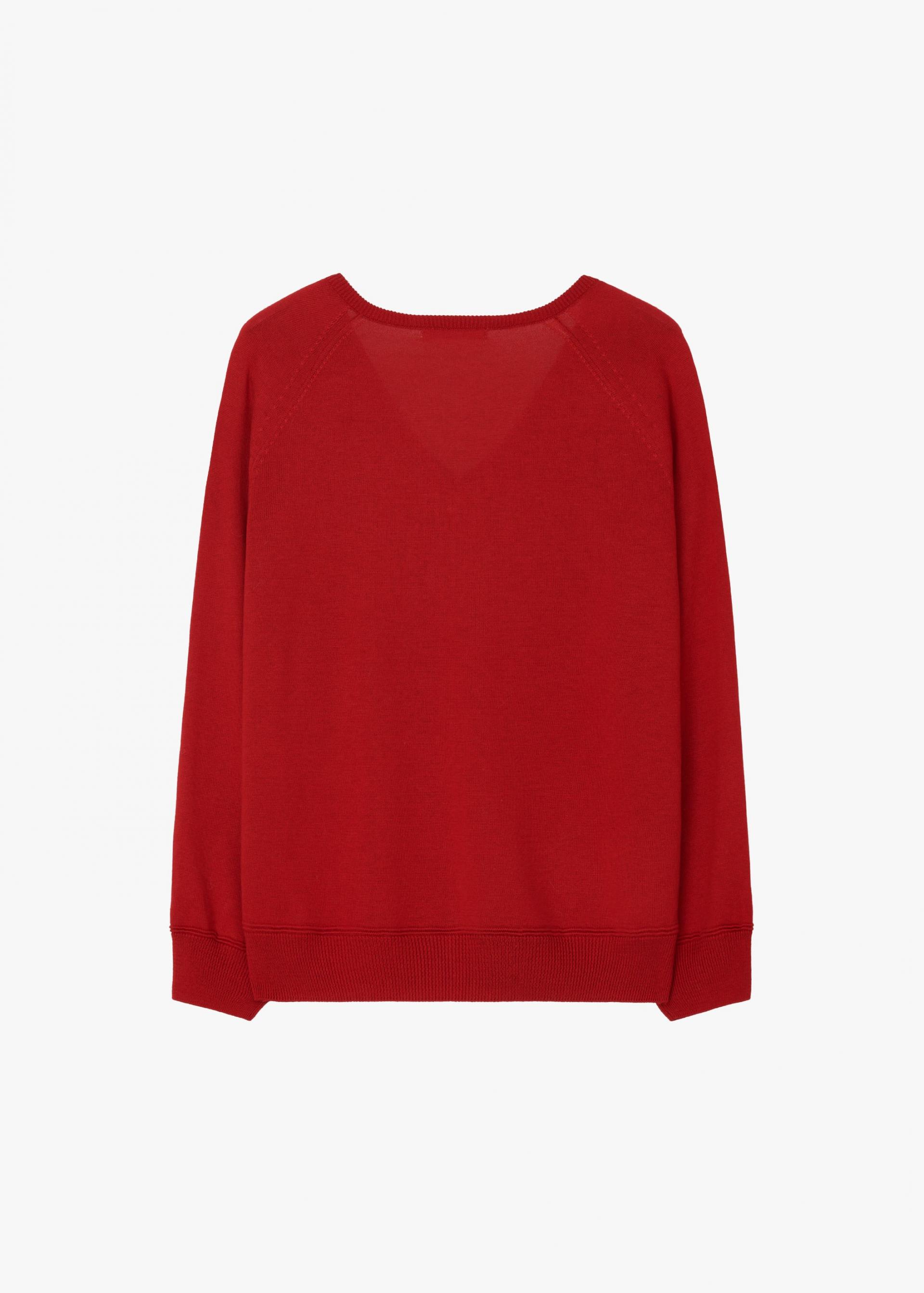 26SS LOOSE V-NECK KNIT / RED