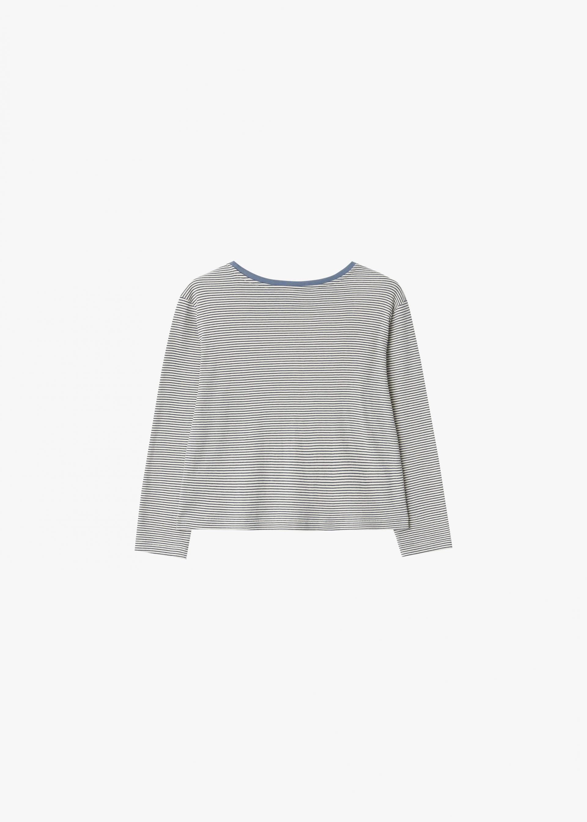 26SS MID SLEEVE STRIPE TOP / LIGHT BLUE