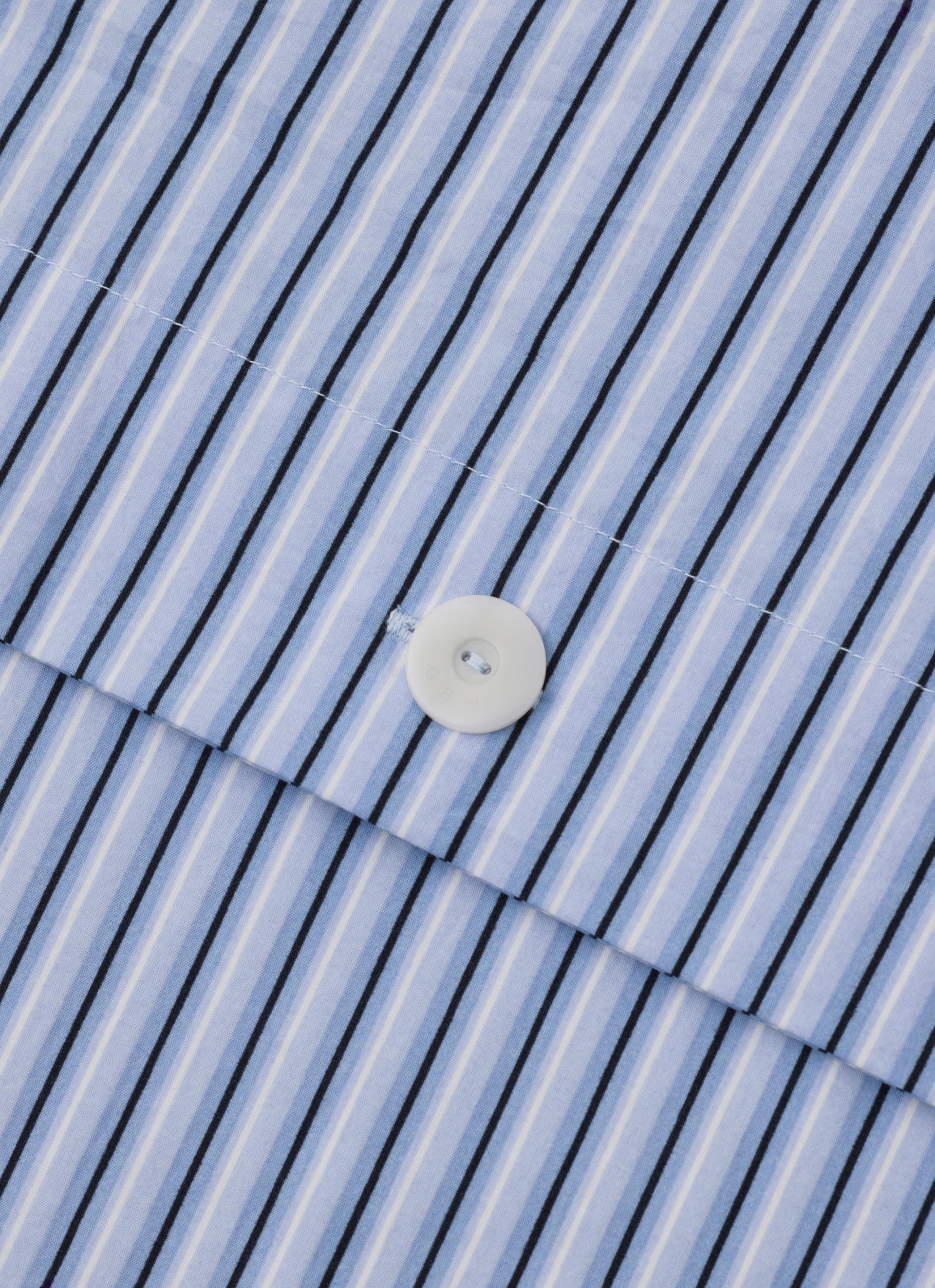 DUVET COVER - THIN STRIPE AQUA (2 SIZES)