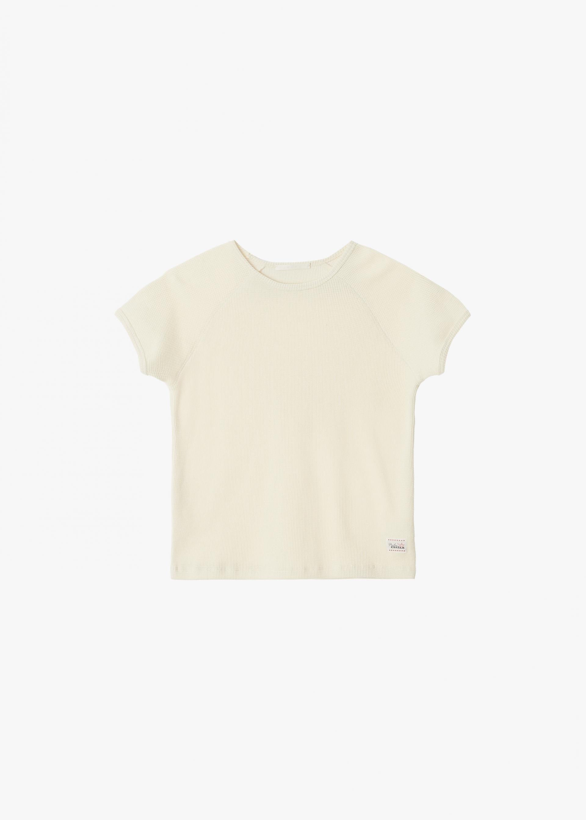 26SS PETITE WAFFLE TOP / CREAM
