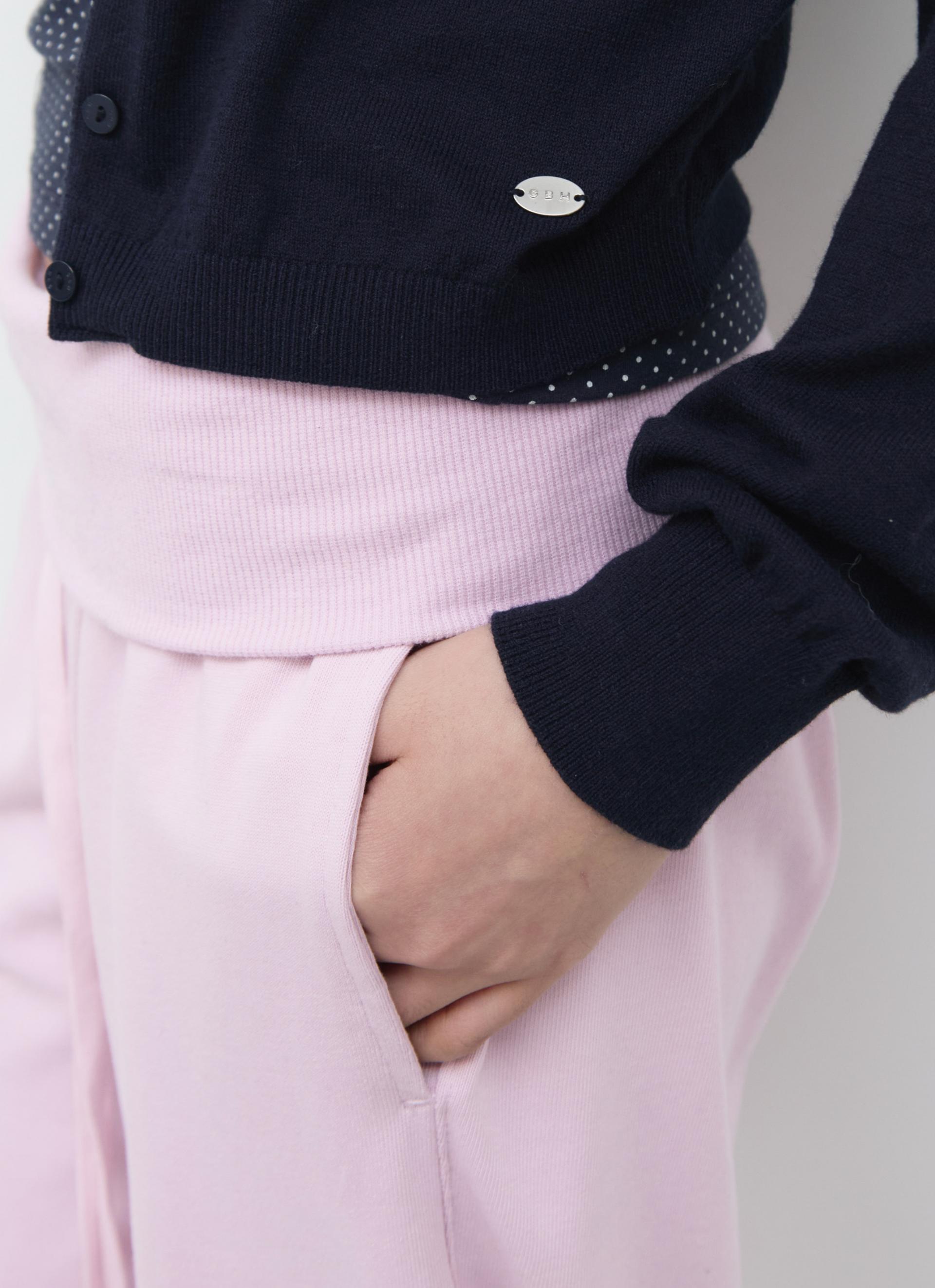 26SS FOLD OVER LONG PANTS / BABY PINK