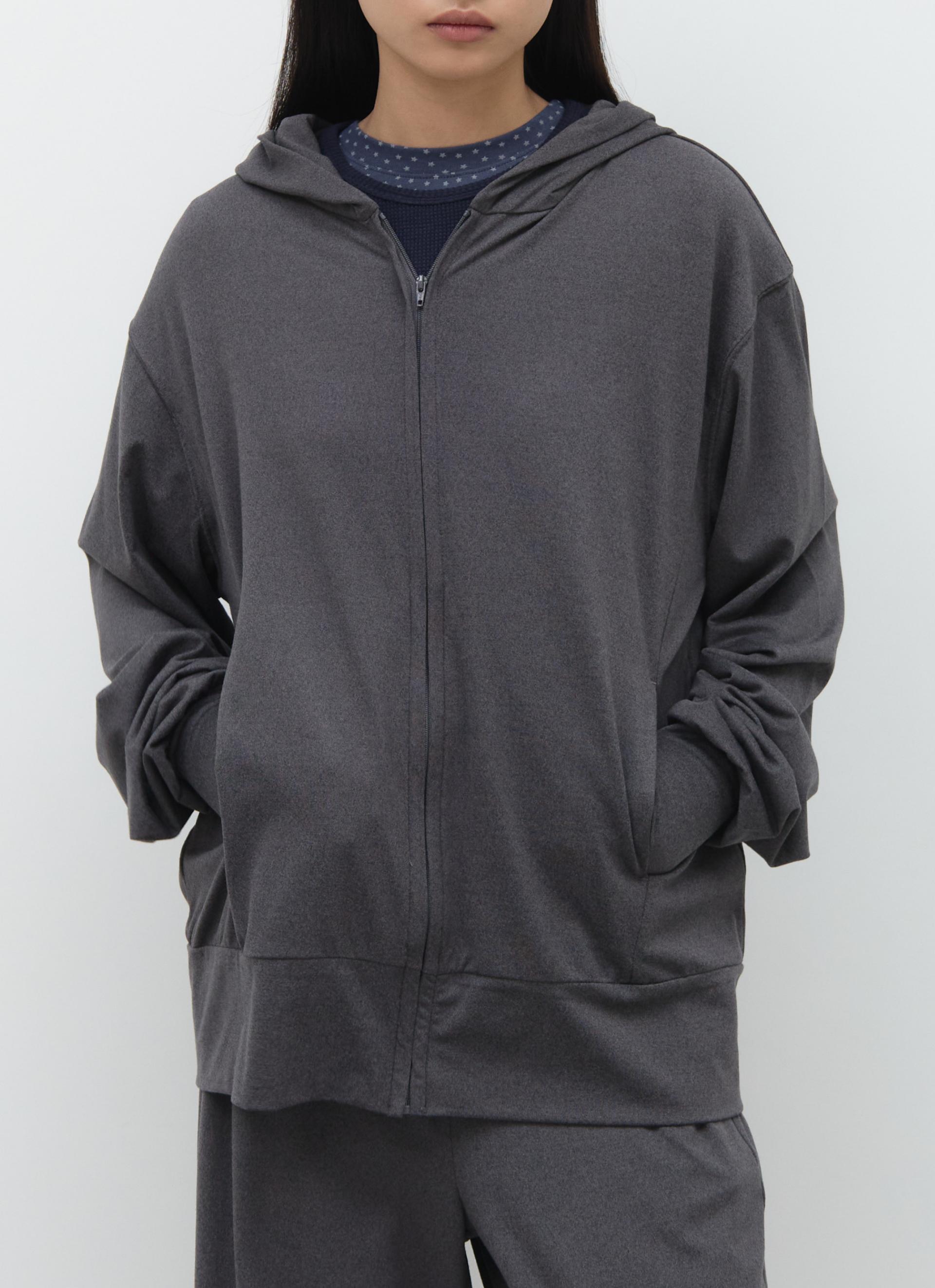 26SS DRAW HOOD ZIP-UP / CHARCOAL