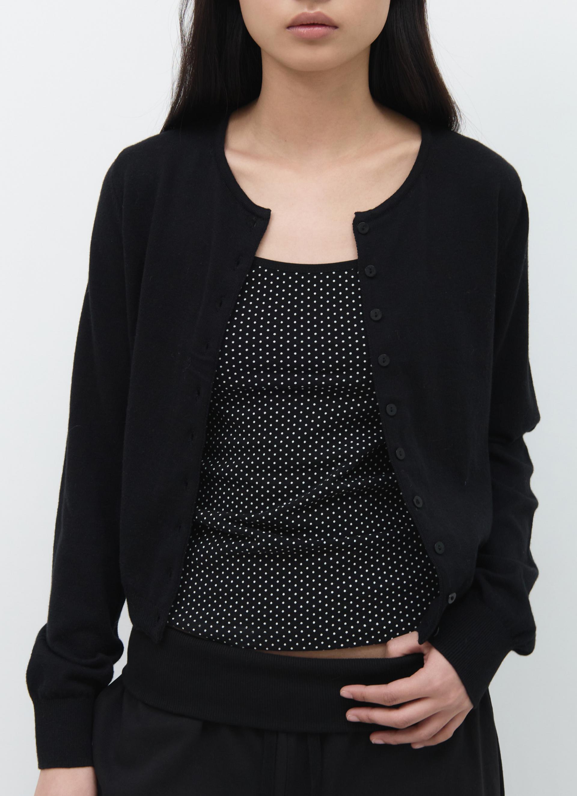 26SS CASHMERE ANG CARDIGAN / BLACK