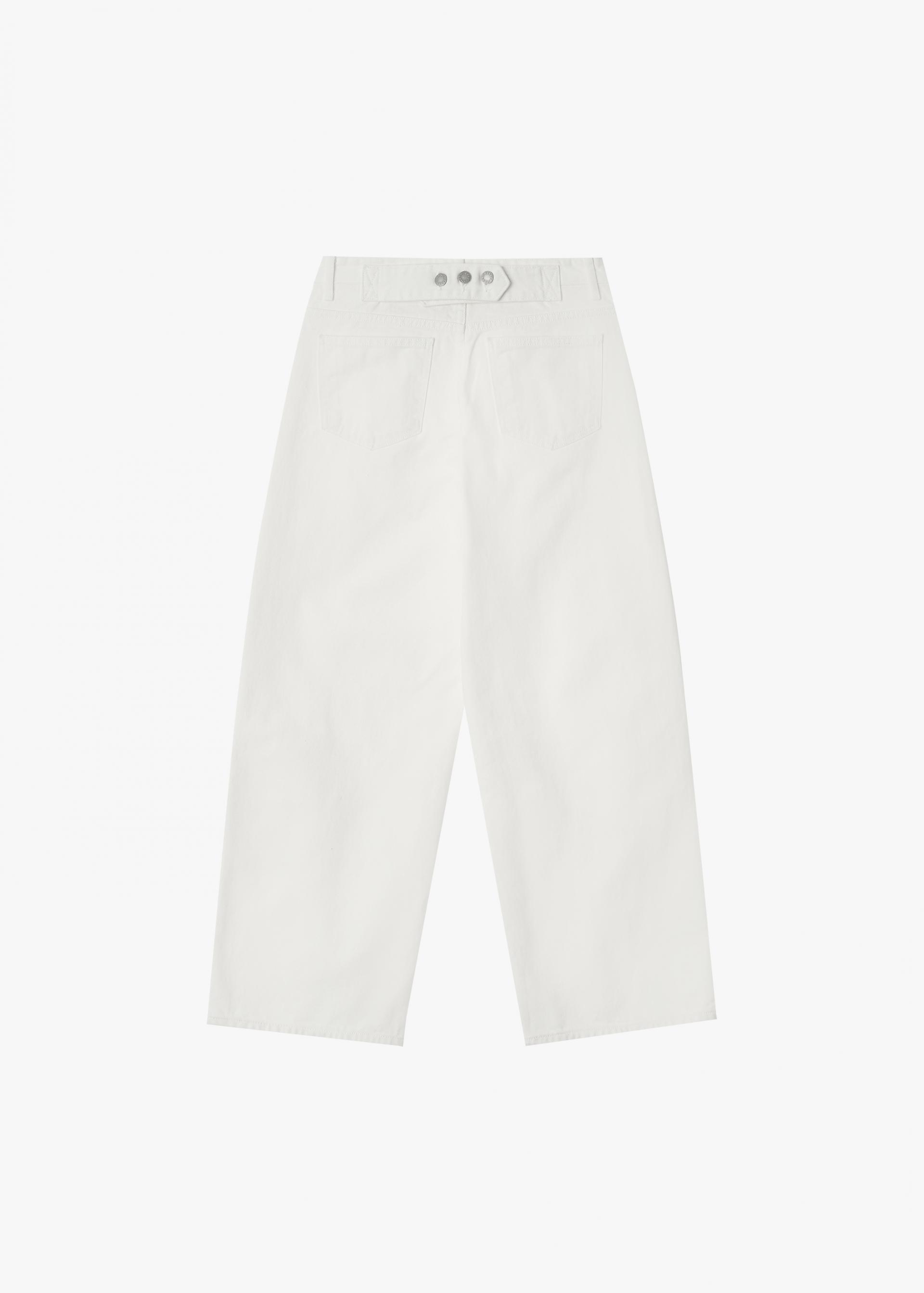 26SS WIDE CINCH-BACK JEAN / WHITE