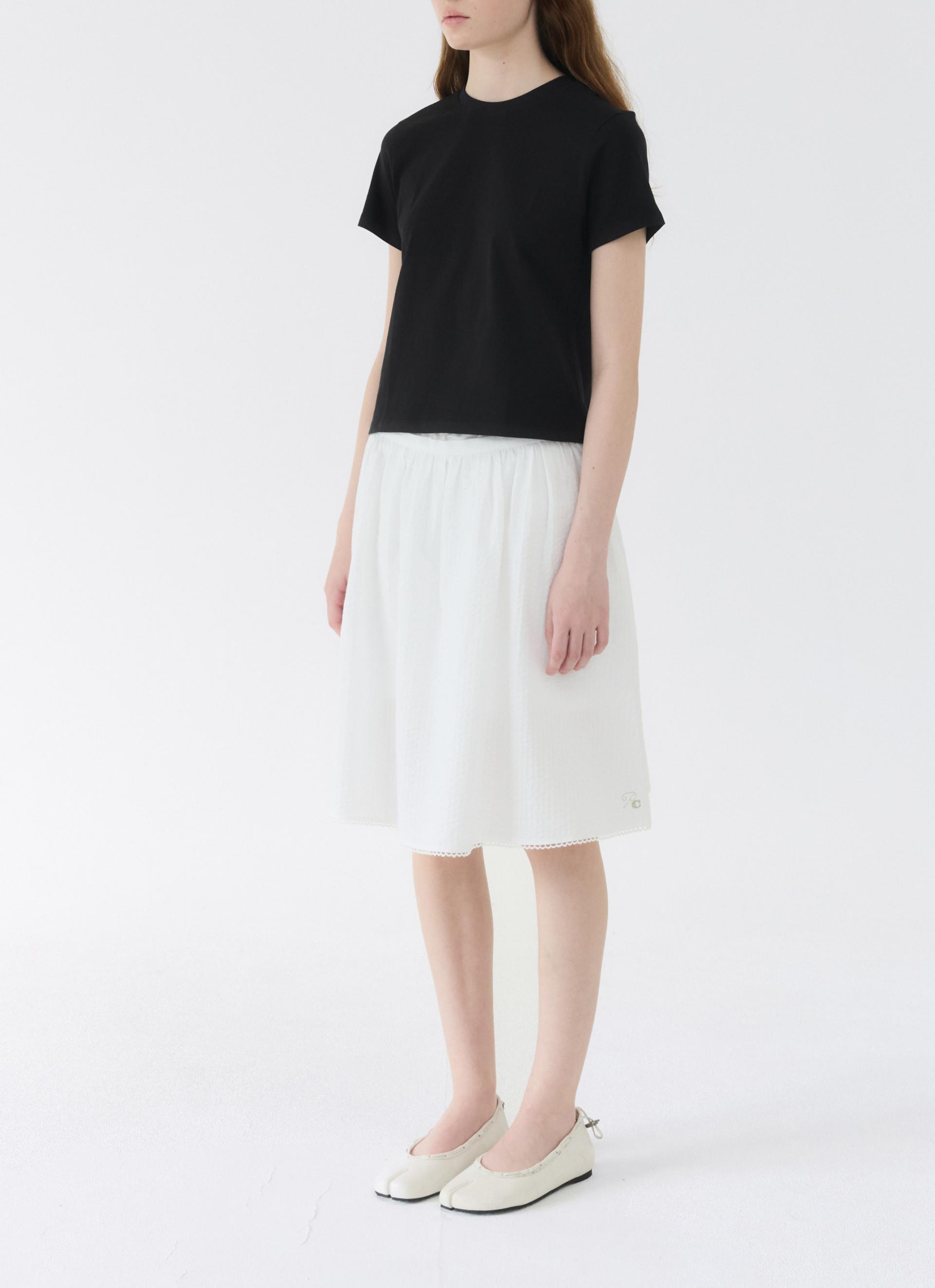 26SS COTTON POLINE SKIRT / WHITE