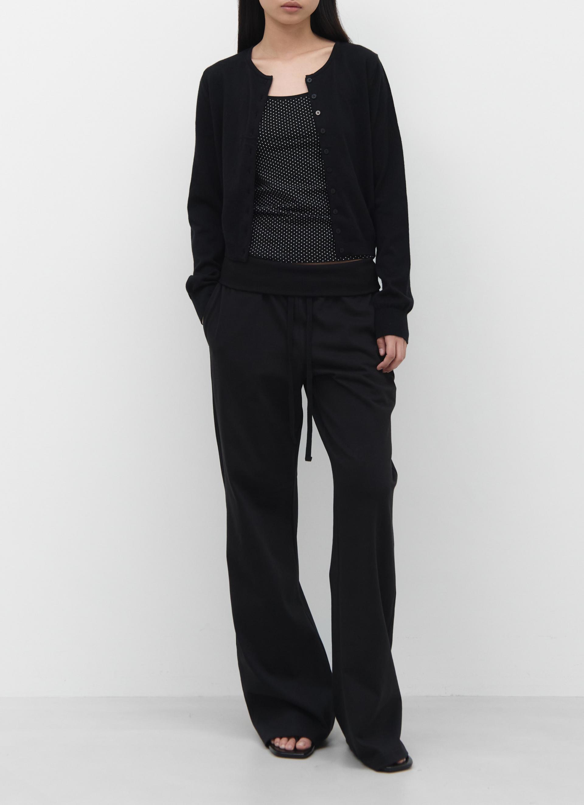 26SS FOLD OVER LONG PANTS / BLACK