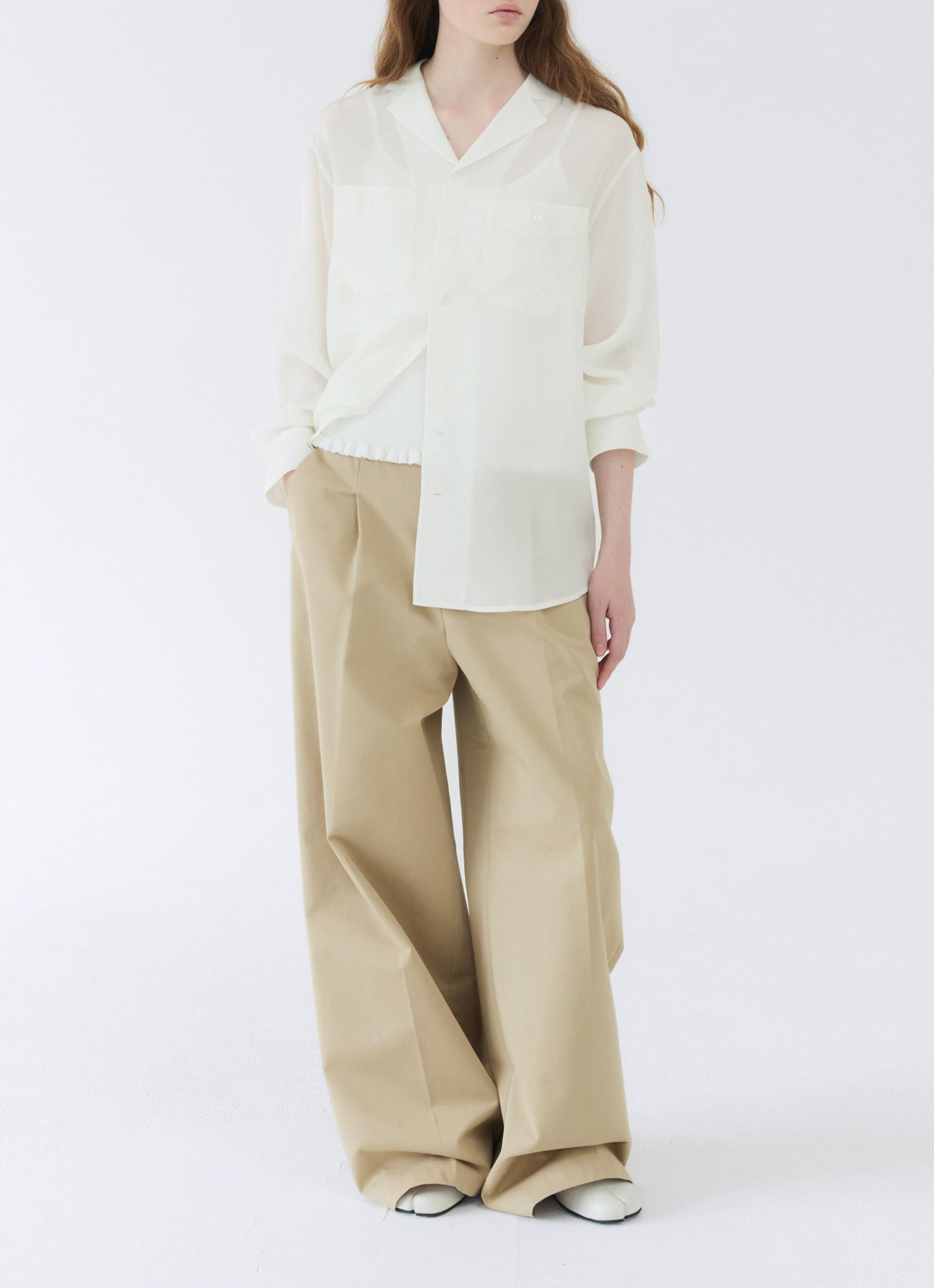 26SS WIDE FIT COTTON PANTS / BEIGE