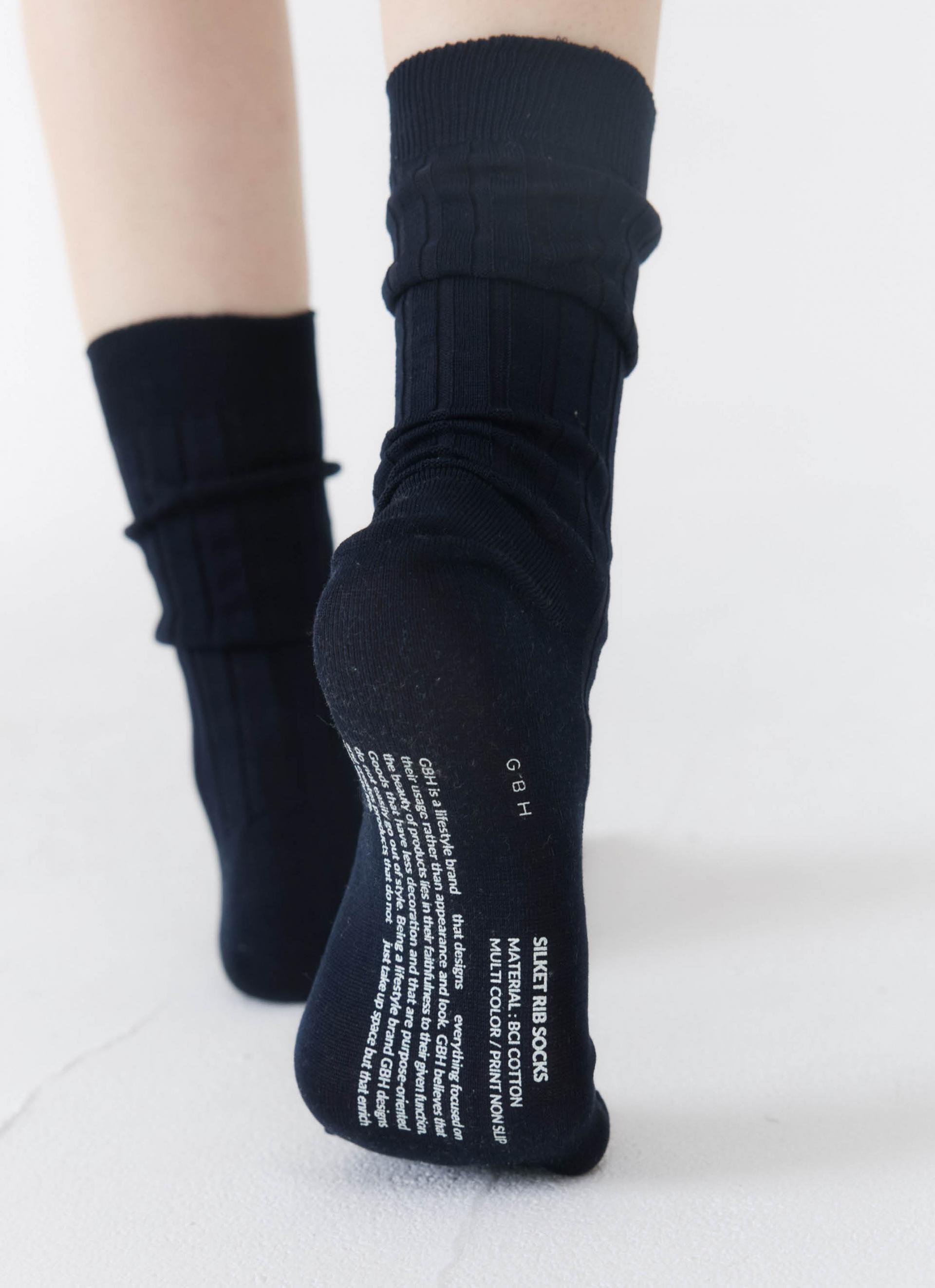 26SS SILKET RIB SOCKS / 6 COLOR