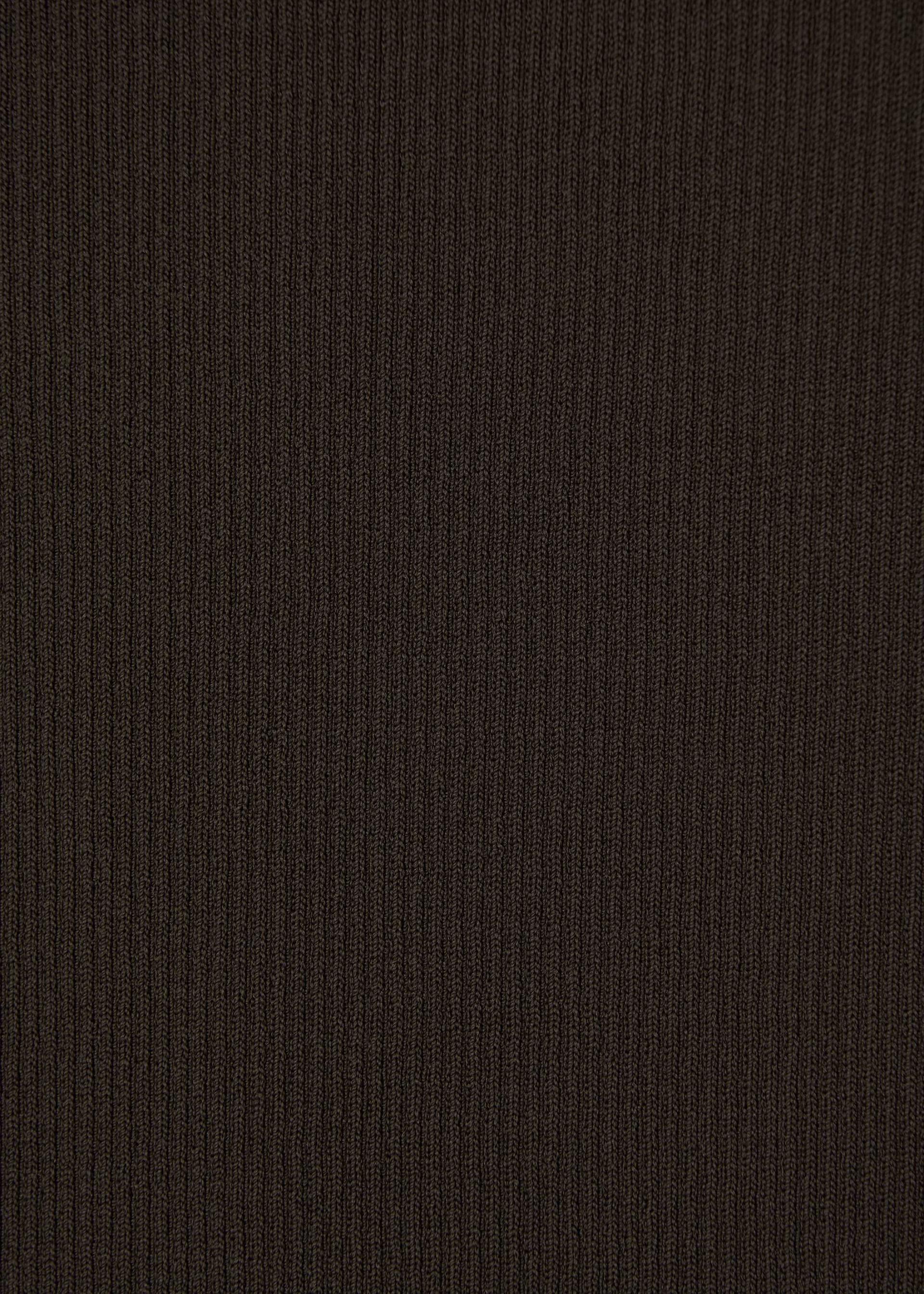 26SS RIBBED FRILL SLEEVELESS / BROWN