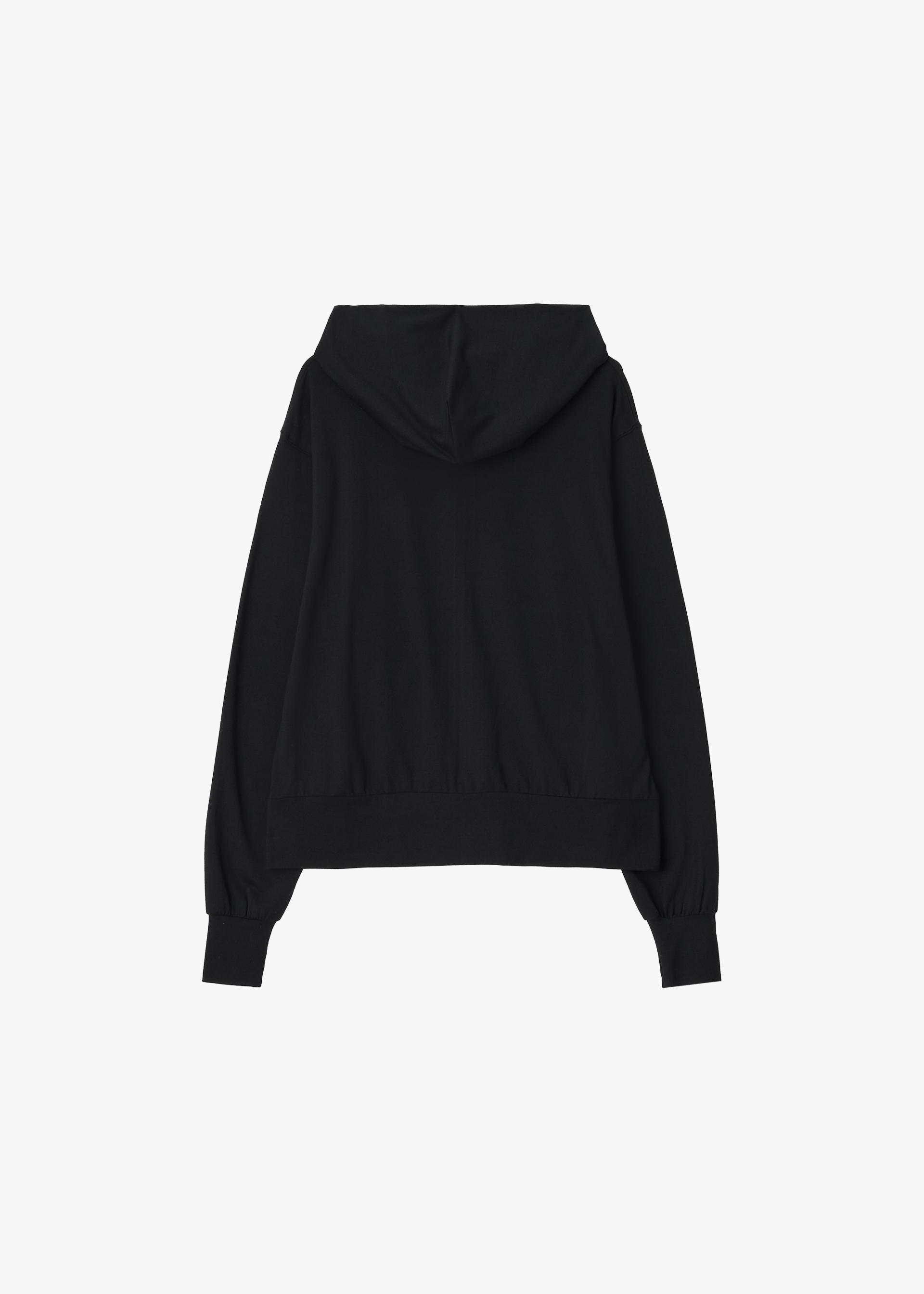 26SS DRAW HOOD ZIP-UP / BLACK