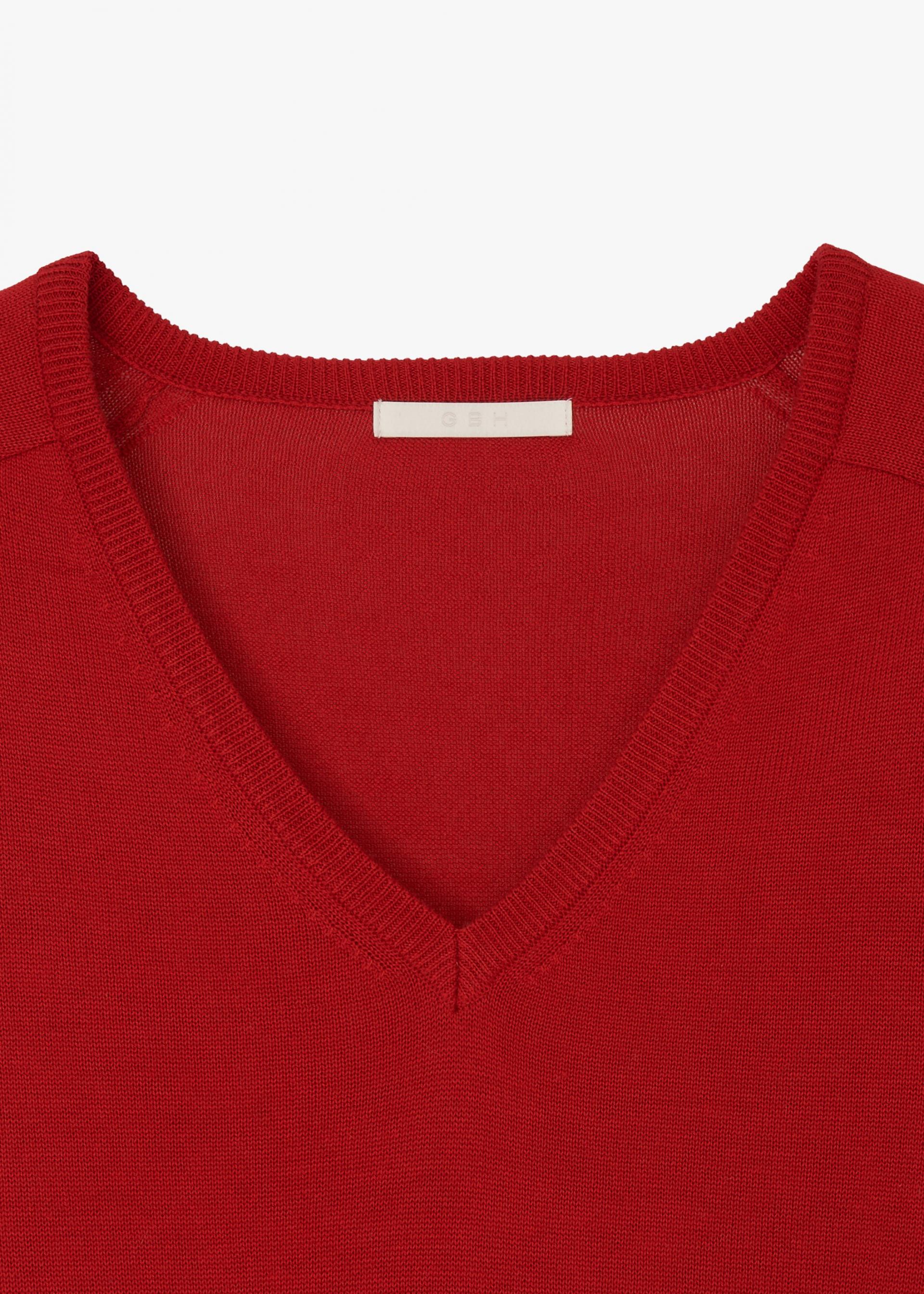 26SS LOOSE V-NECK KNIT / RED